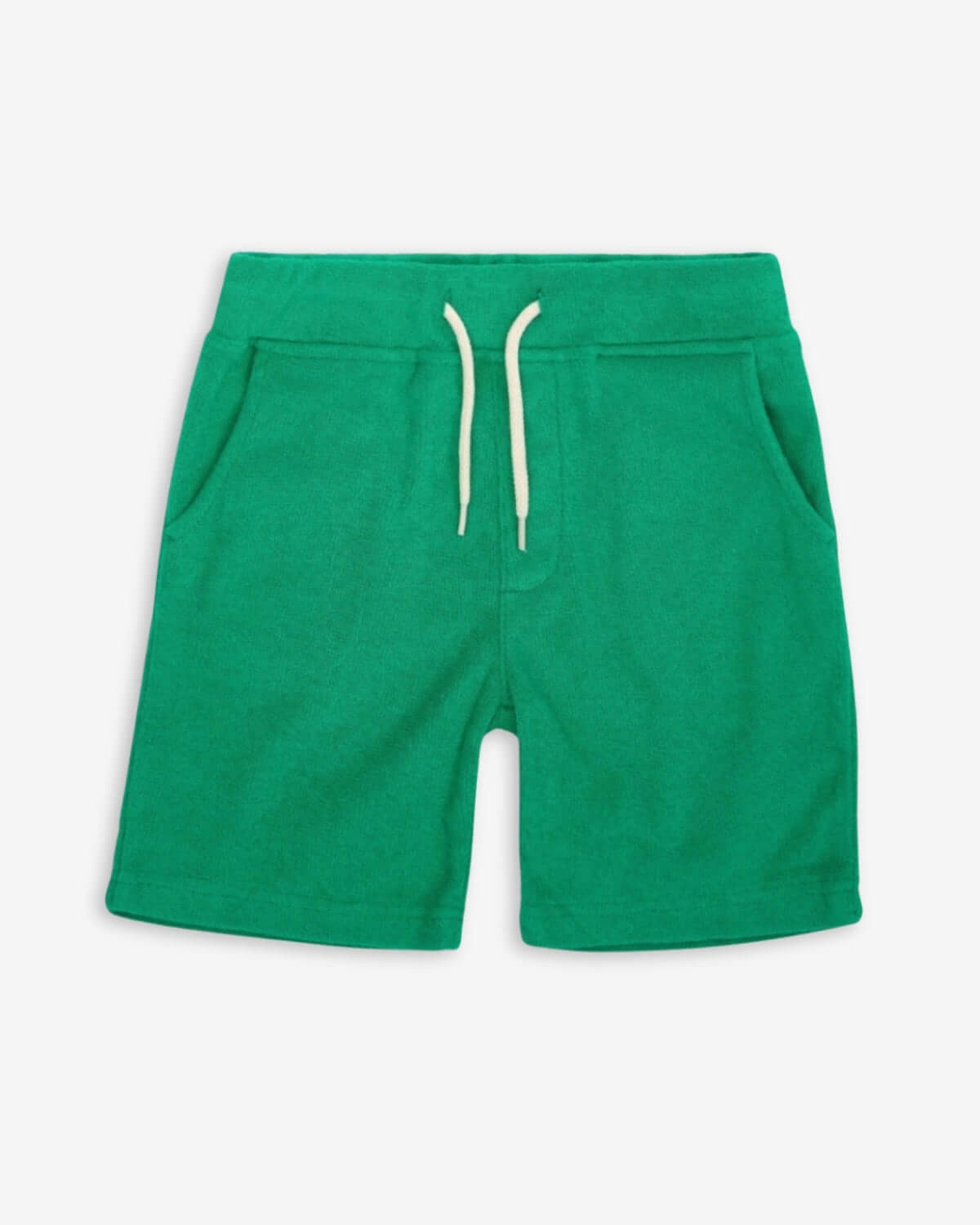 Kelly Green Preston Shorts front view showcasing soft fabric and durable design for boys' summer wear.