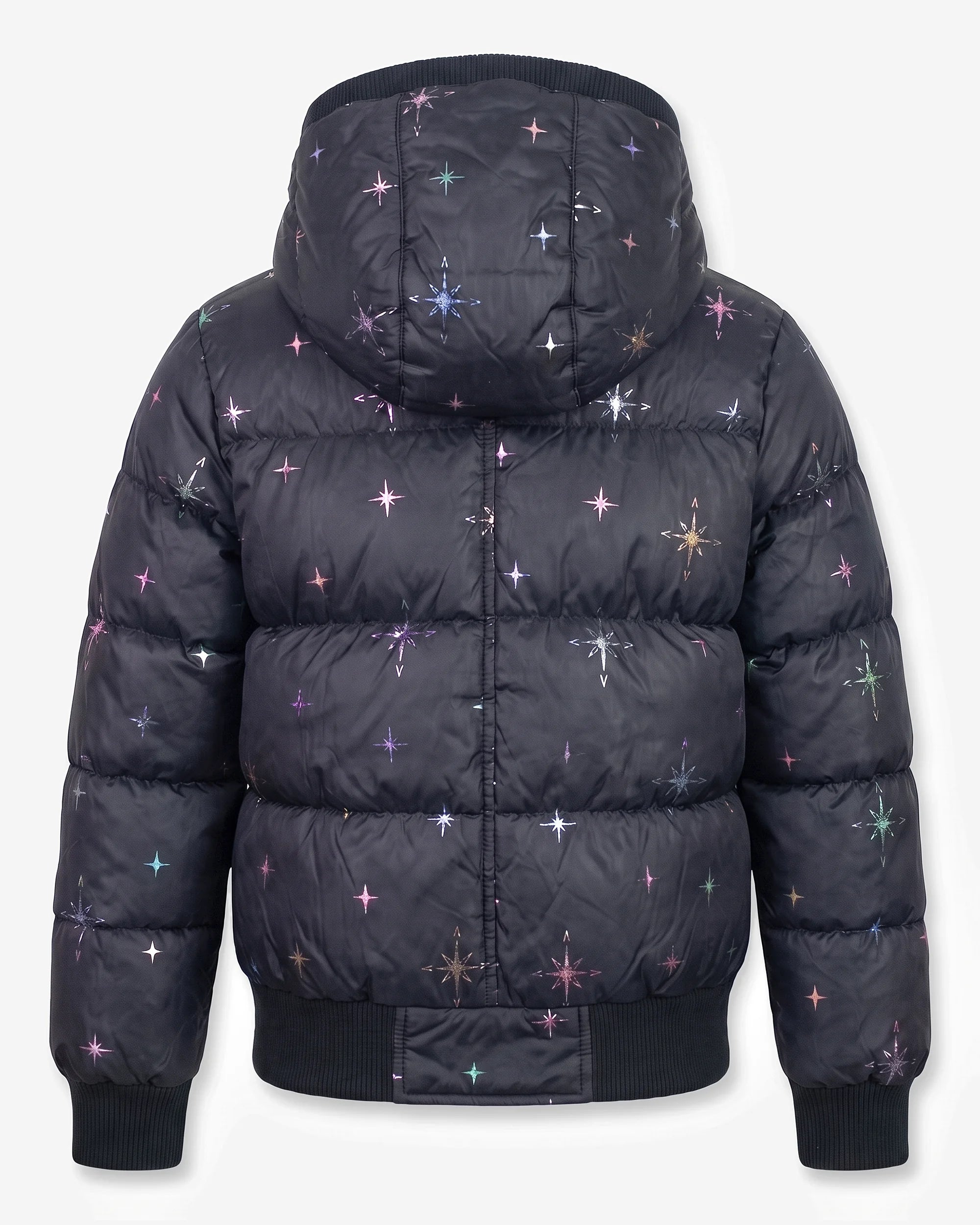 Starbursts Puffy Coat — back