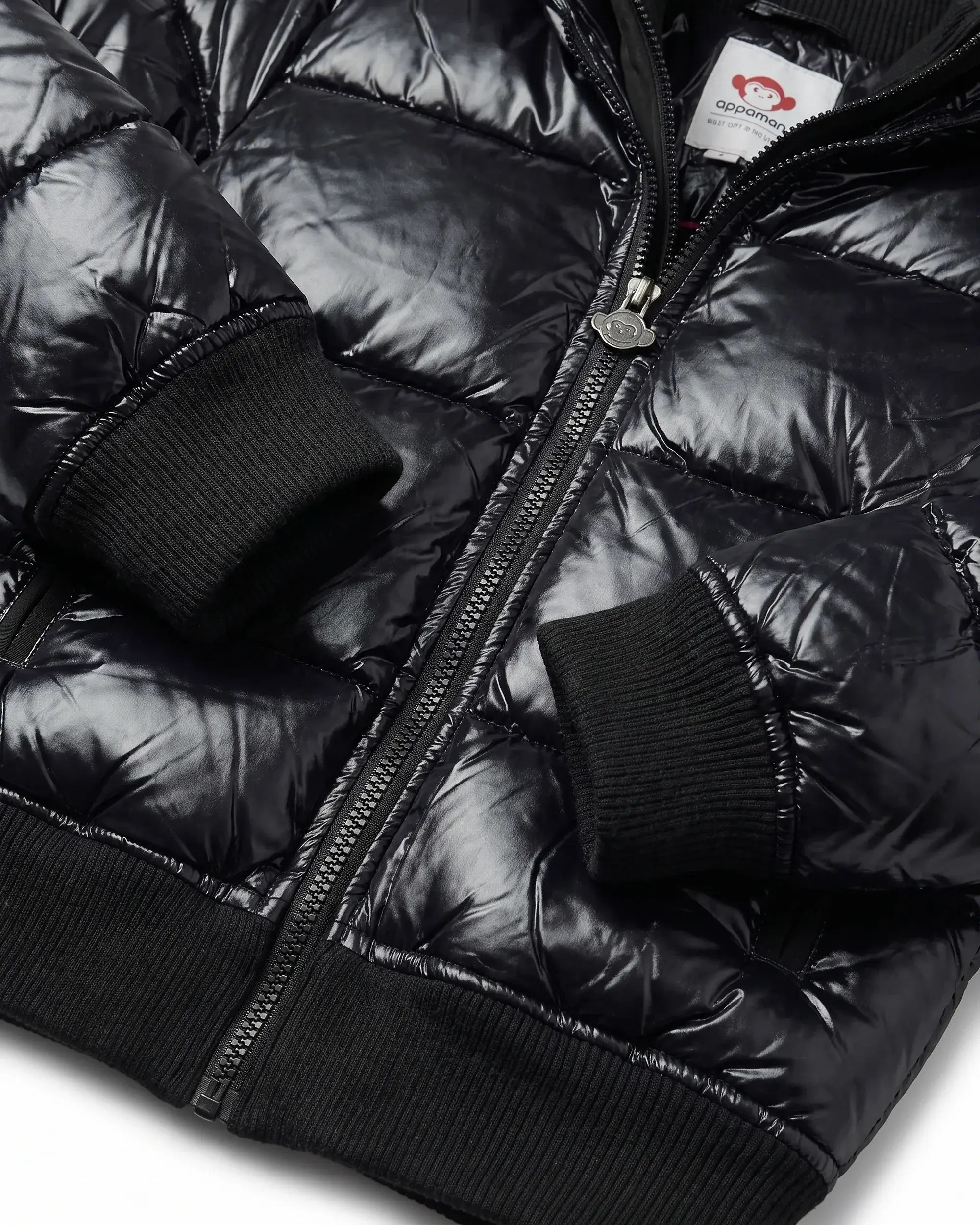 Shiny Black Flurry Coat — detail2