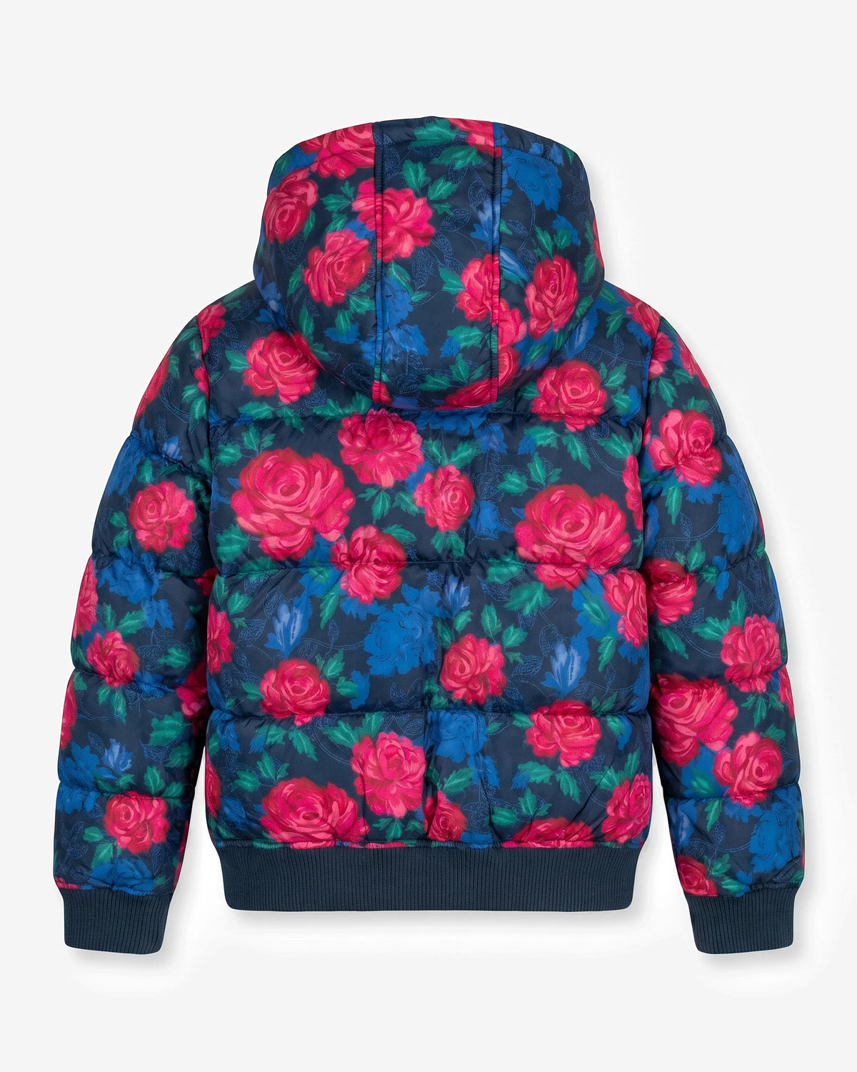 Navy Rose Garden Flurry Coat — back