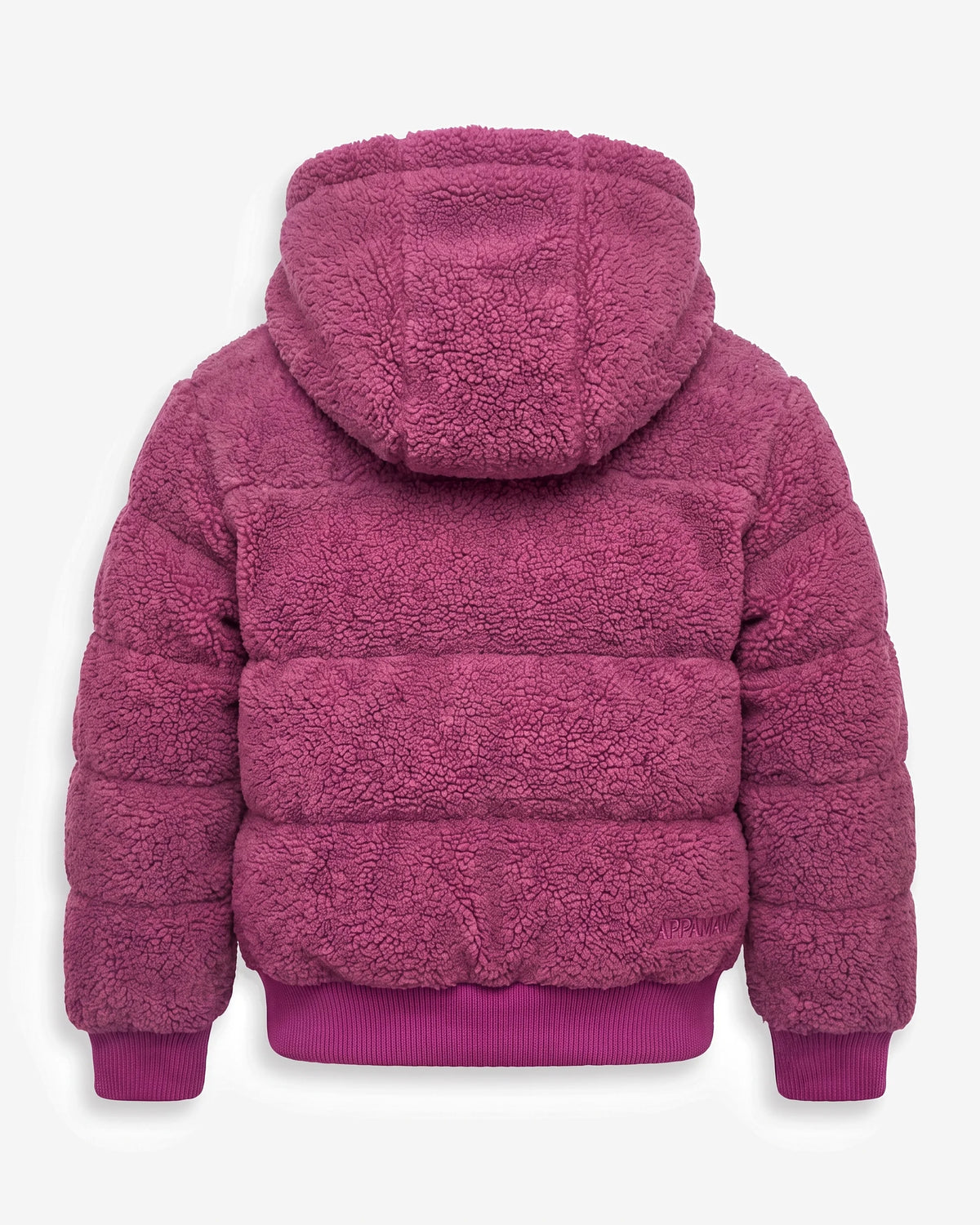 Vintage Mauve Teddy Puffer Coat — back