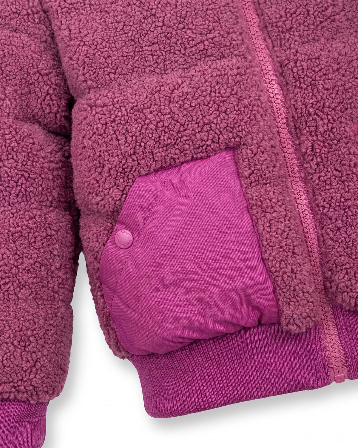 Vintage Mauve Teddy Puffer Coat — detail2