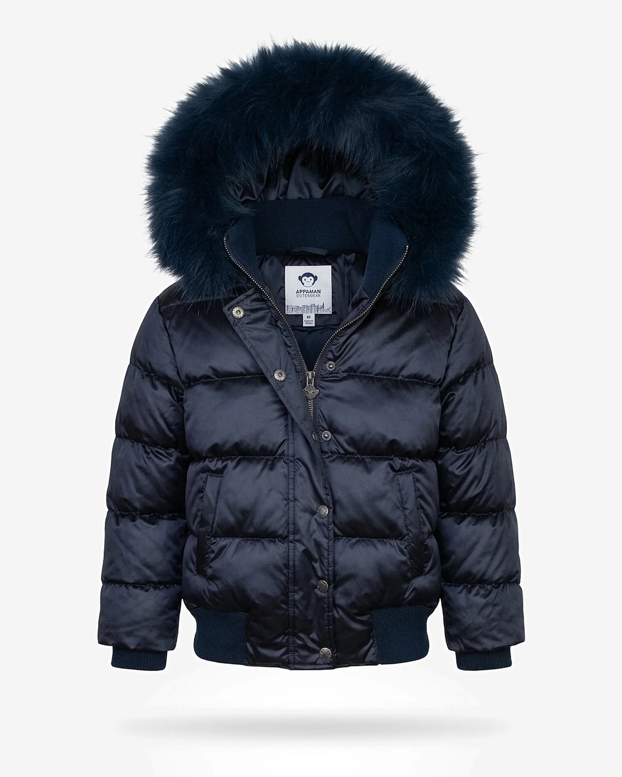Sapphire Glow Kyla Puffer Coat — front