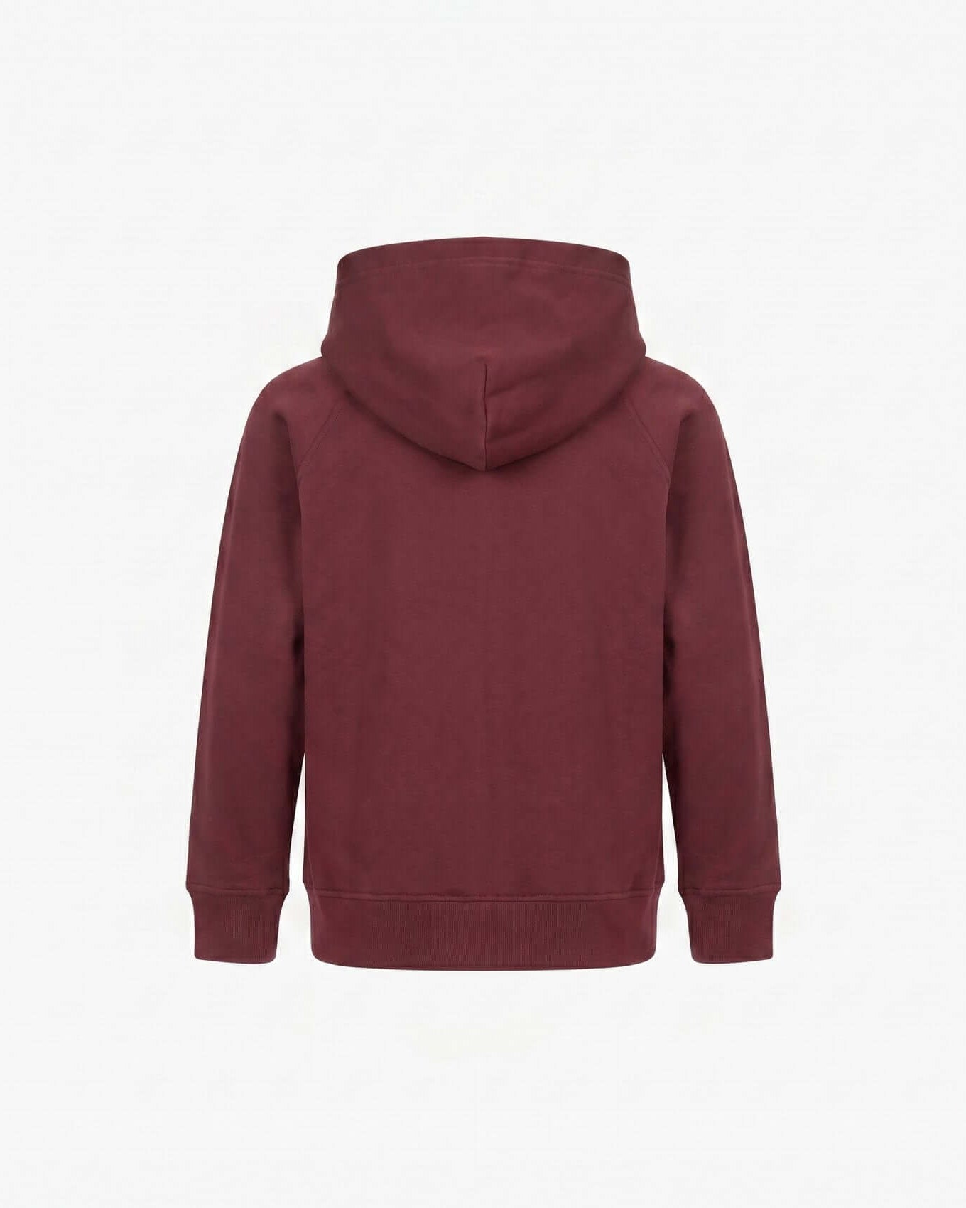 Maroon hoodie on a light gray background