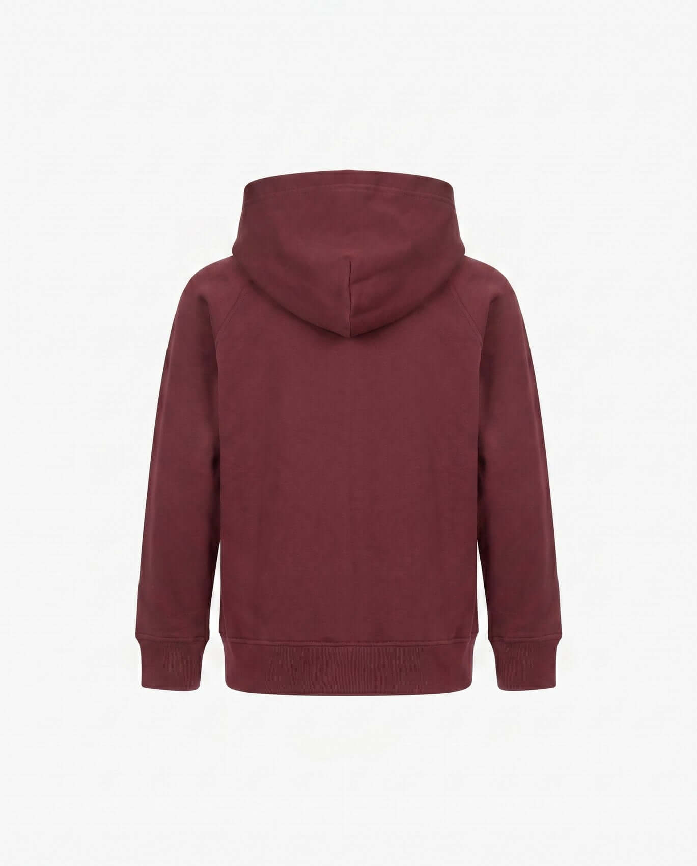 Maroon hoodie on a light gray background