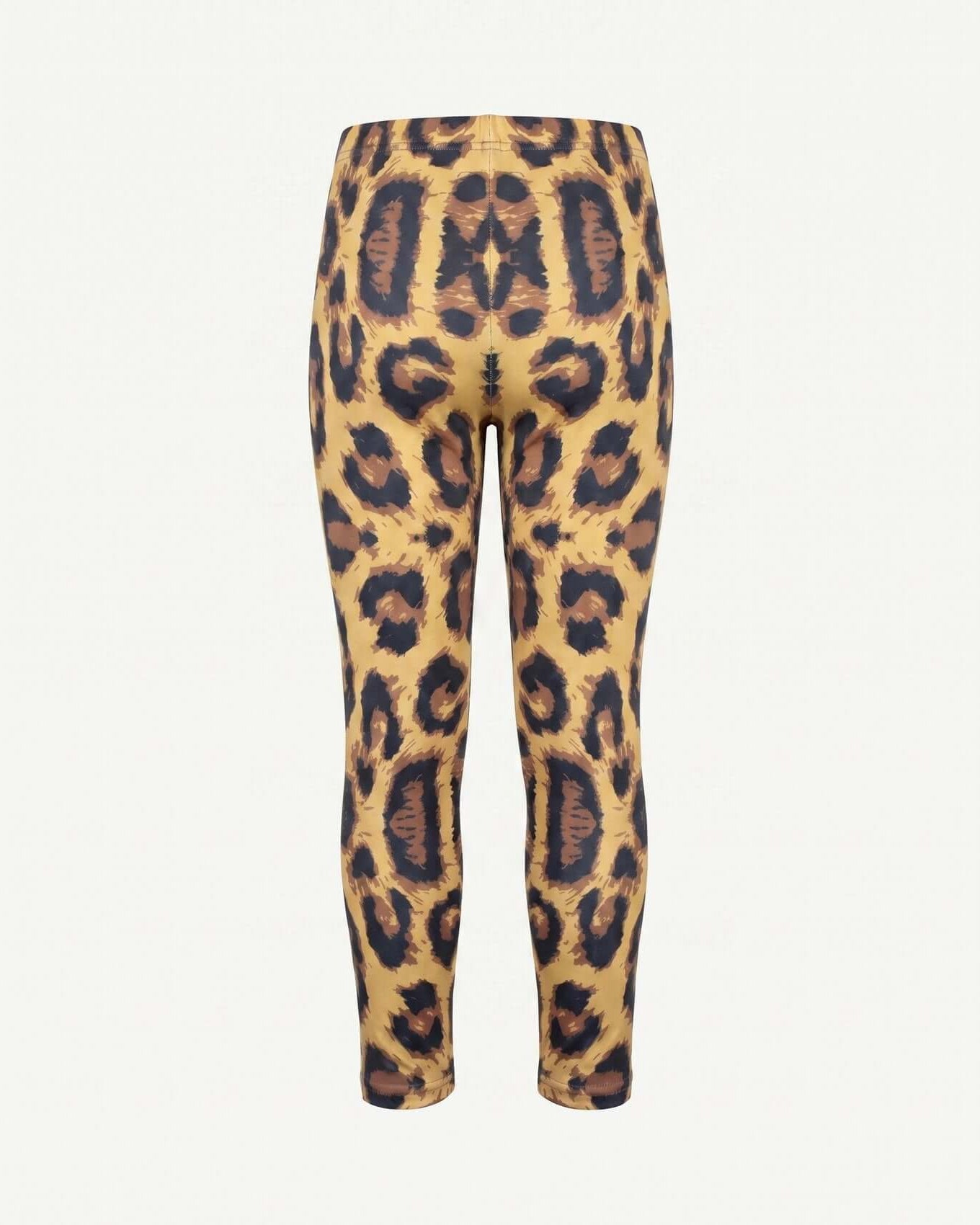 Leopard print leggings on a white background