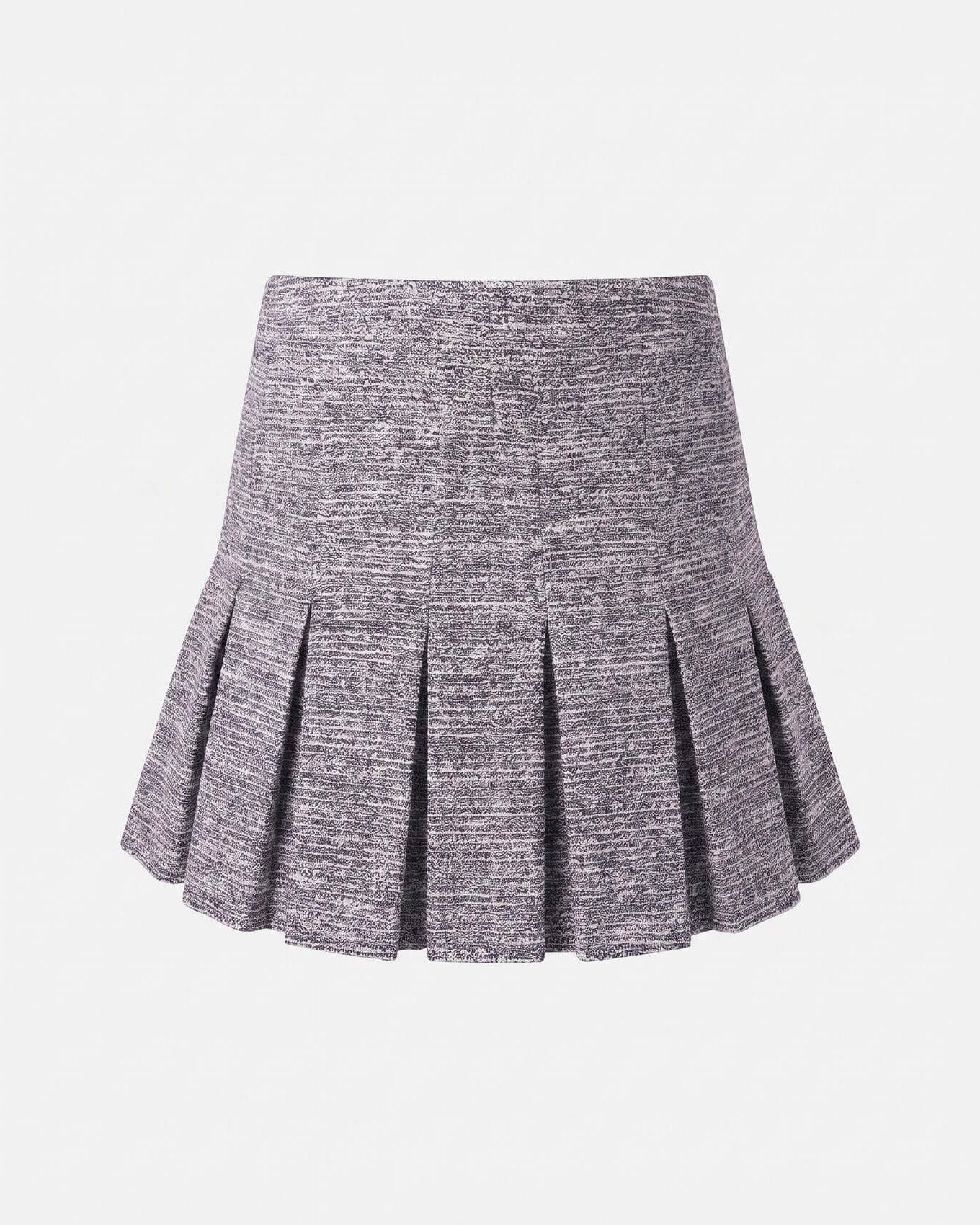 Gray pleated skirt on a white background