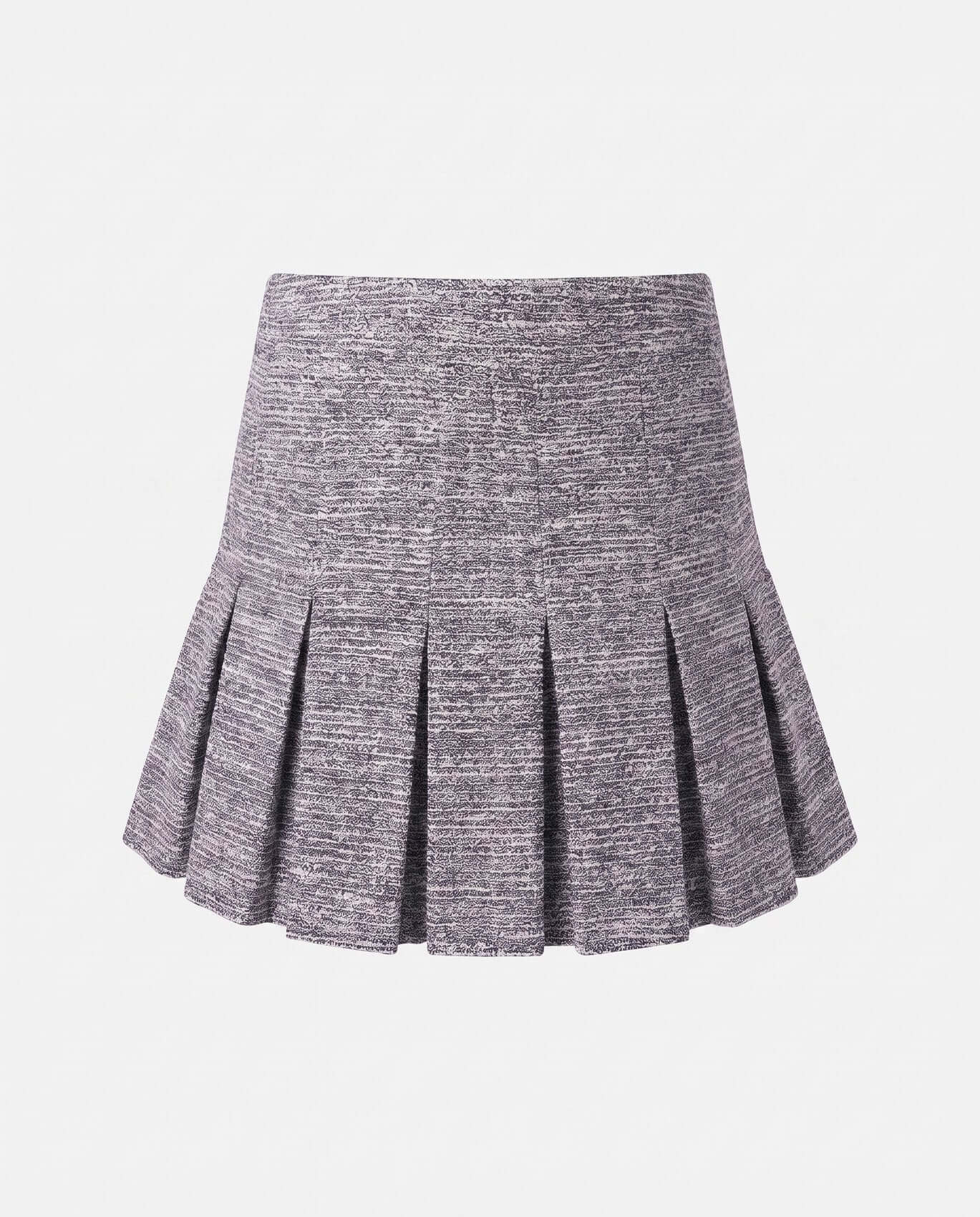 Gray pleated skirt on a white background