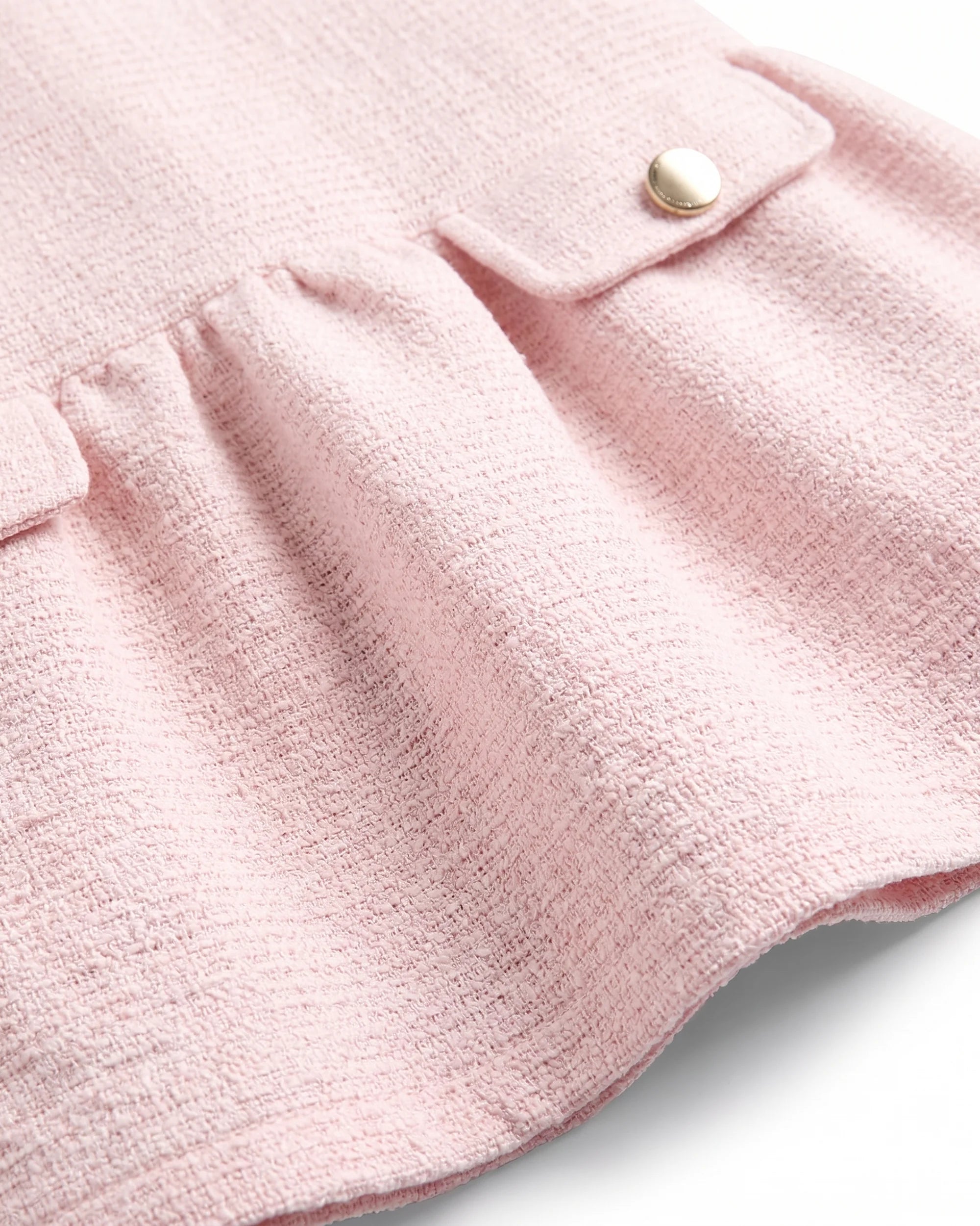 Pink Long Sleeve Drop Waist Dress — detail2