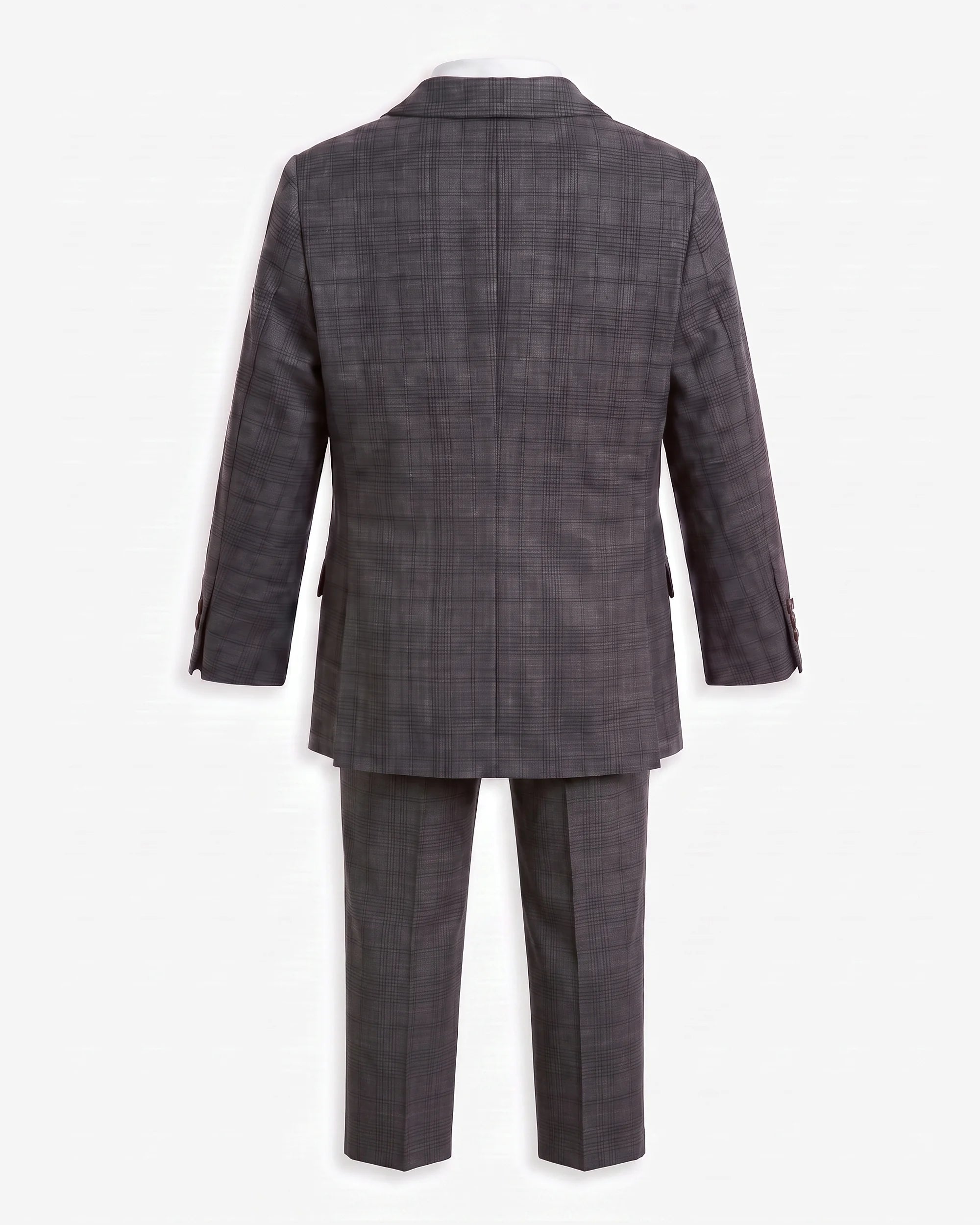 Gentleman's Plaid Stretchy Mod Suit — back