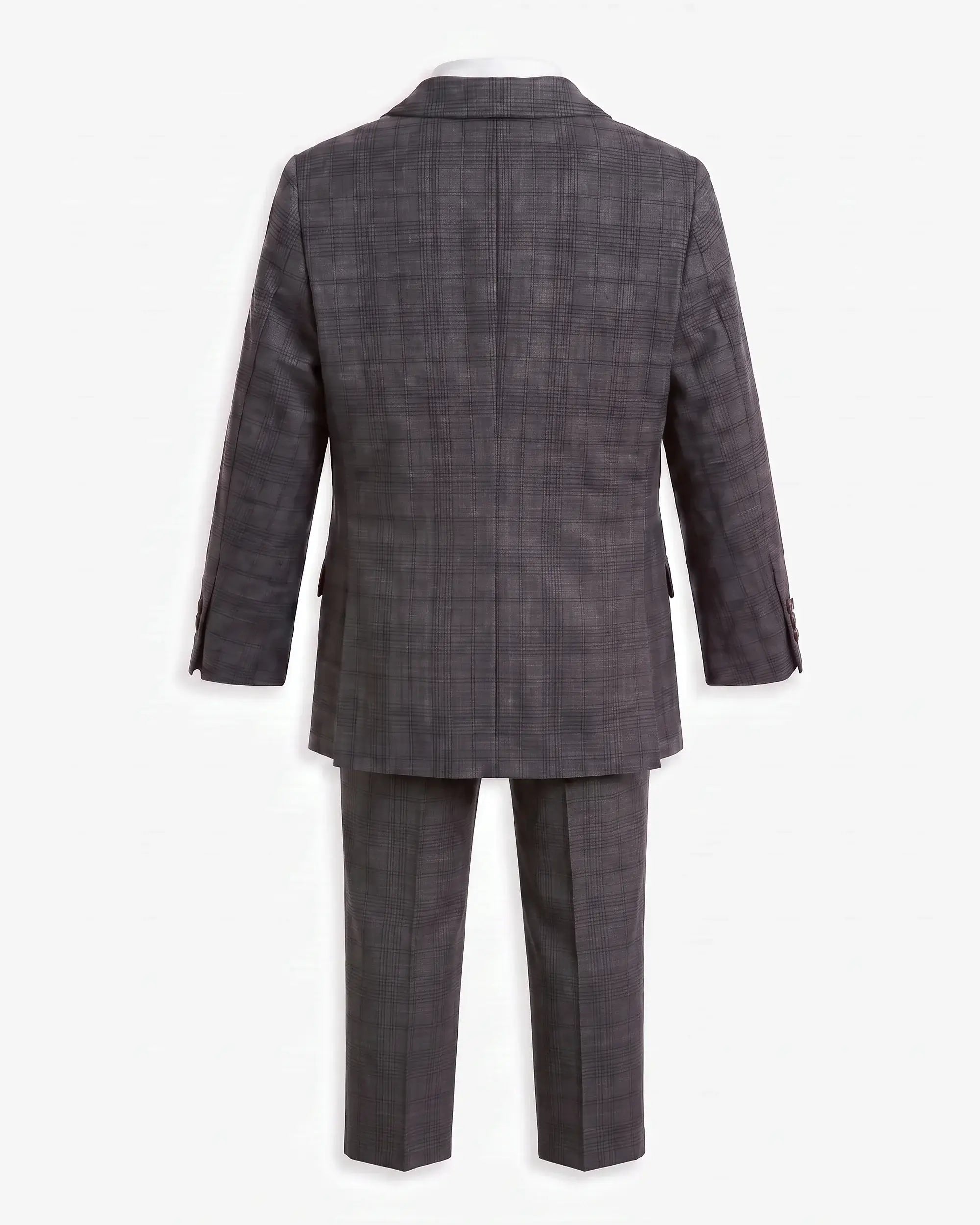 Gentleman's Plaid Stretchy Mod Suit — back