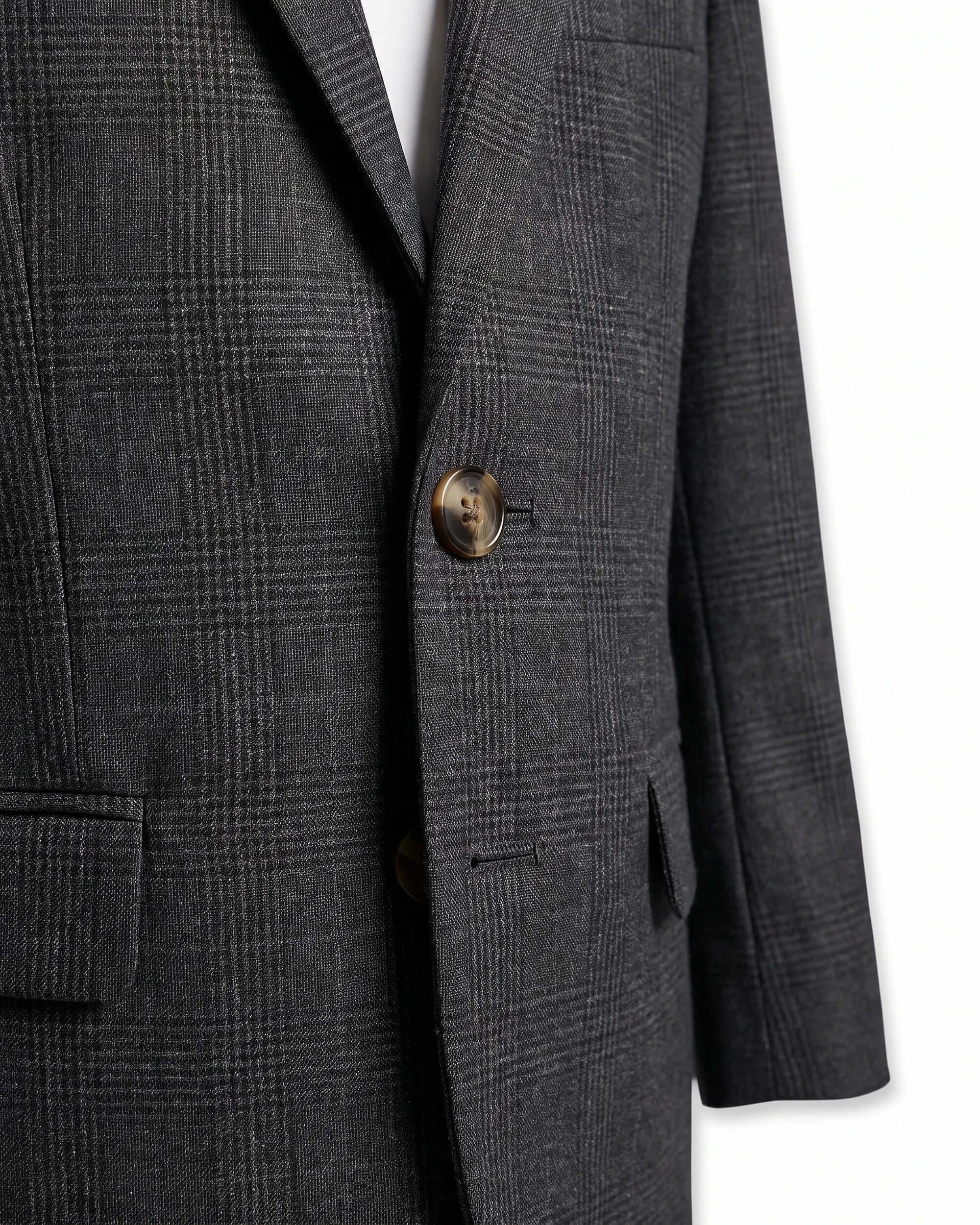 Gentleman's Plaid Stretchy Mod Suit — detail1