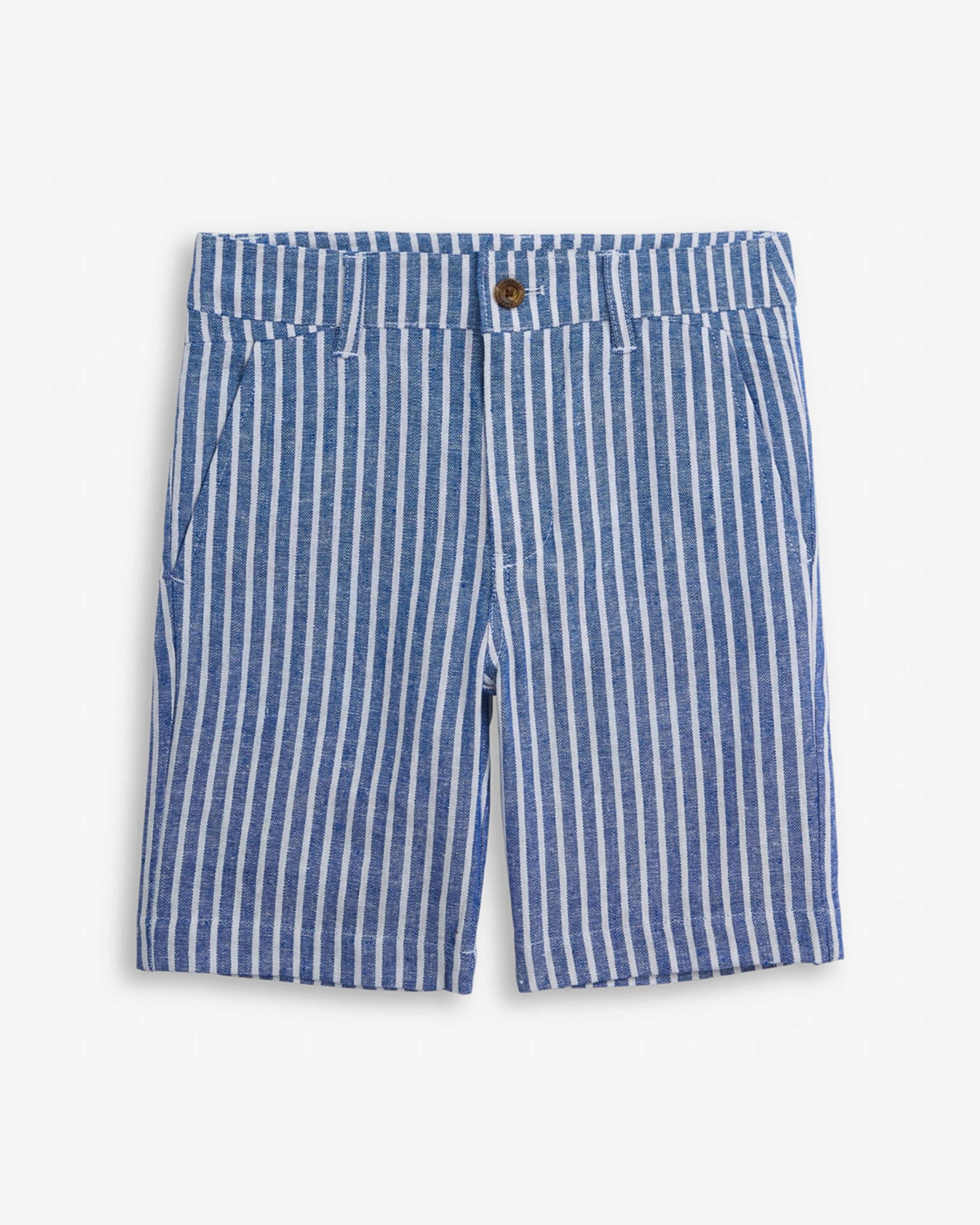 Linen Canopy Stripe Suit Set featuring breathable fabric and classic design, perfect for stylish kids' clothing.