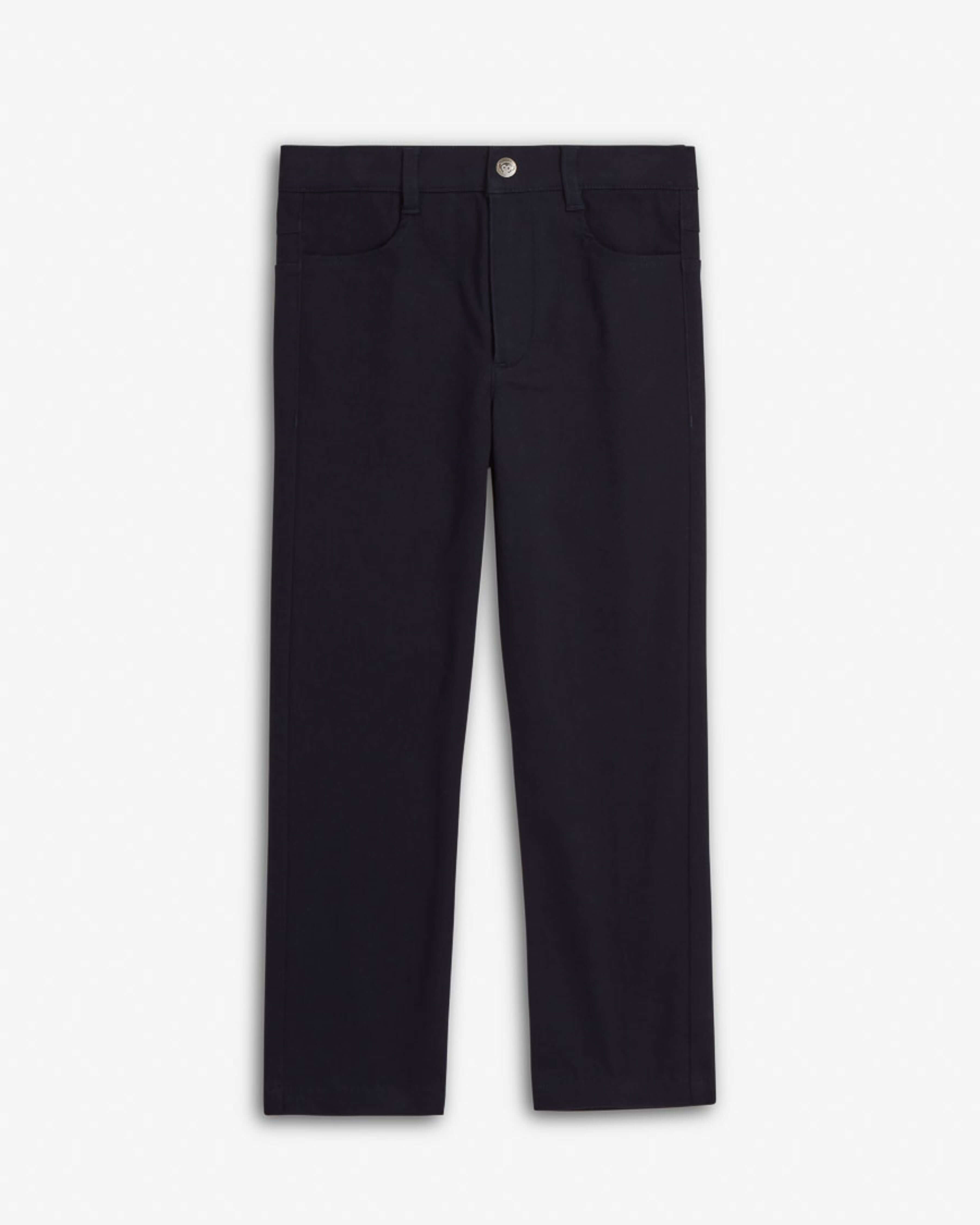 Navy Blue Commuter Twill Pants, high quality kids clothing, versatile for everyday wear and special occasions.