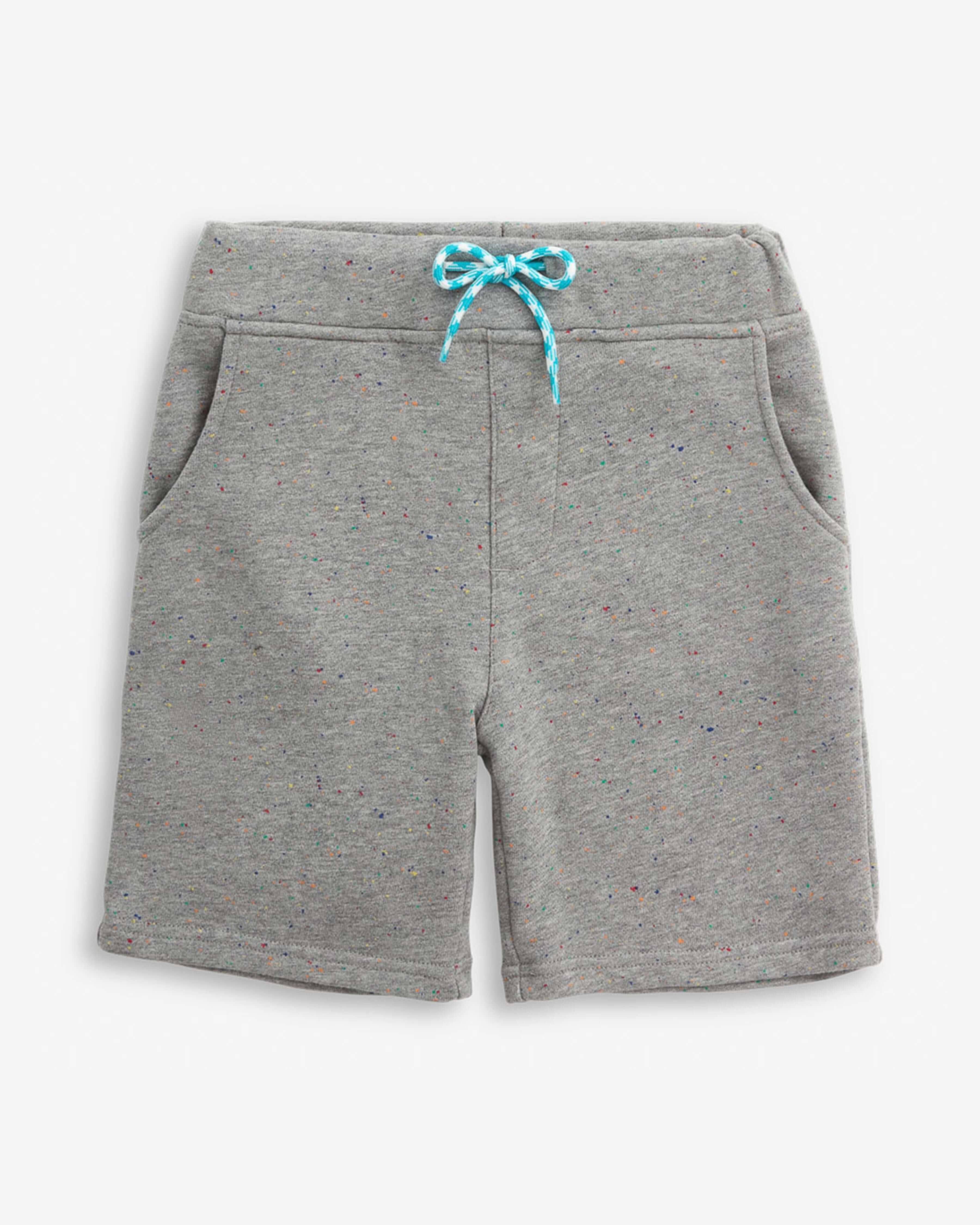 Painted Grey Heather Preston Short with light blue drawstring and pockets for convenience.