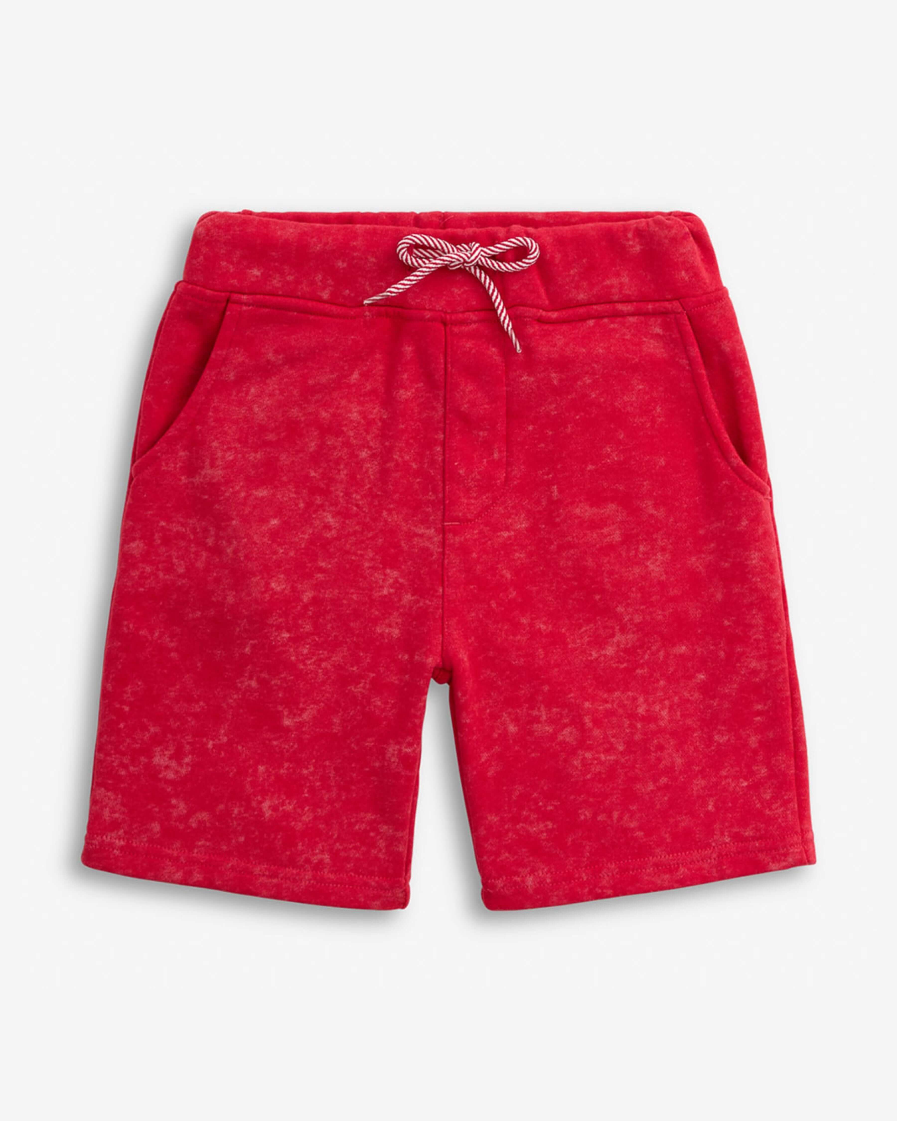 Washed Red Preston Short featuring a functional drawstring and pockets for summer comfort and style.