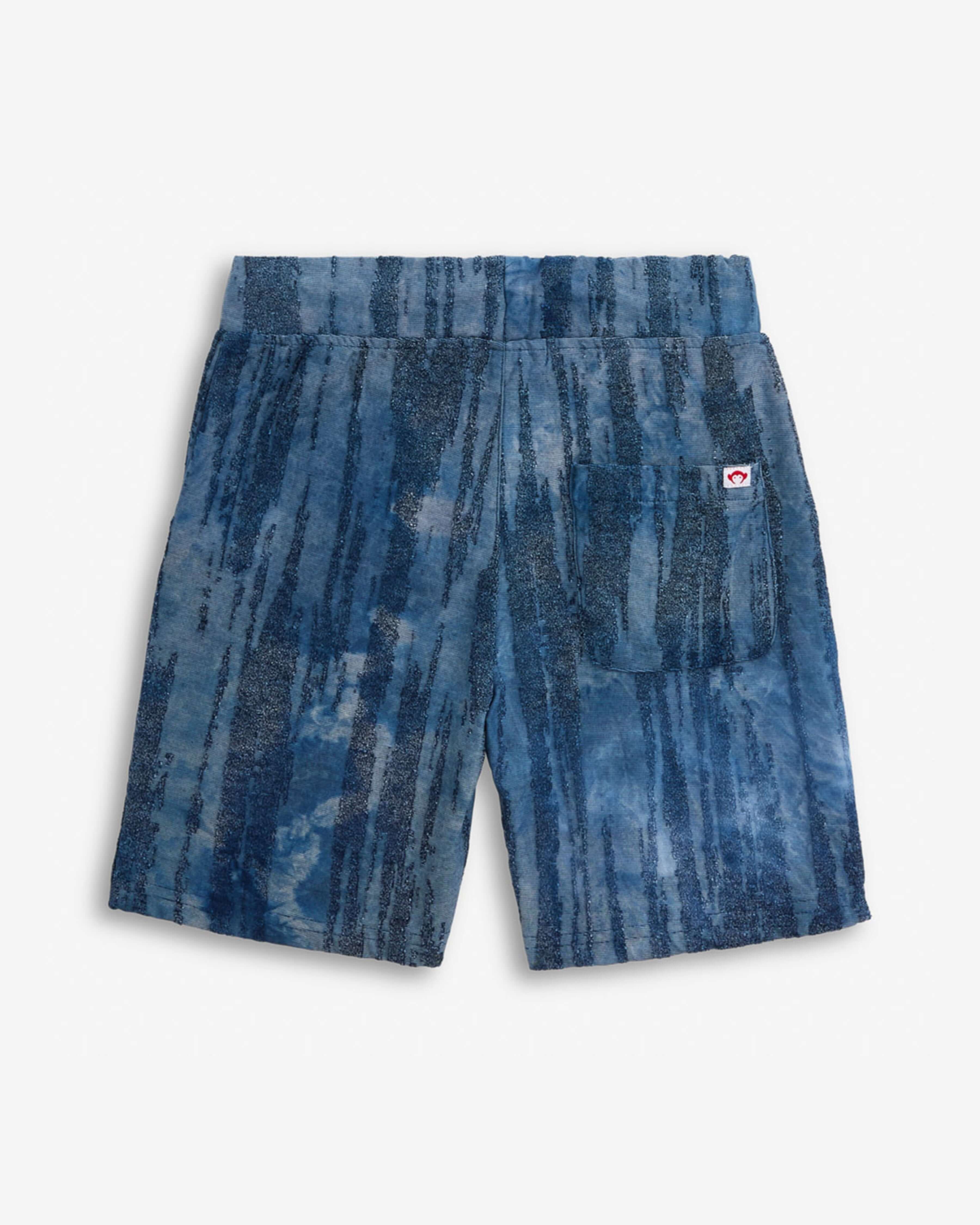 Back view of Waterfall Preston Short showcasing textured tie dye wash and functional pockets.