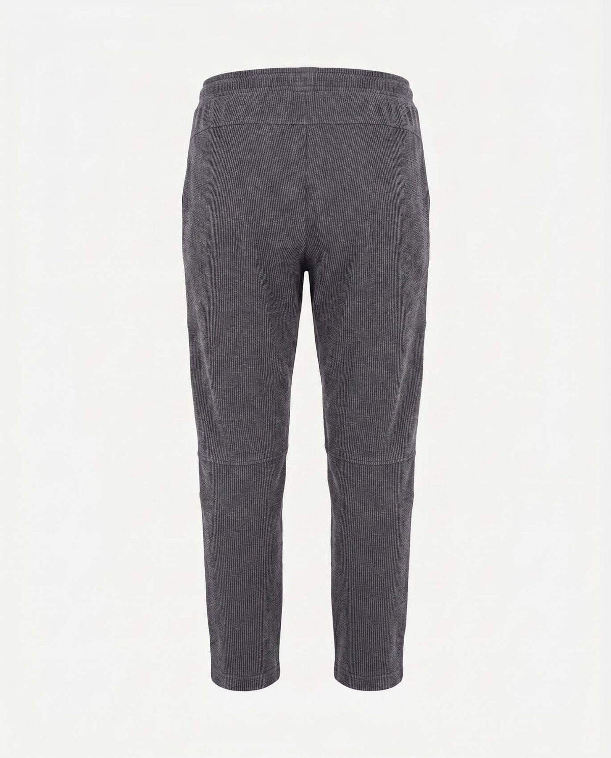 Back view of Charcoal Wide Leg Sweatpants for kids, featuring soft fleece and elastic waistband.