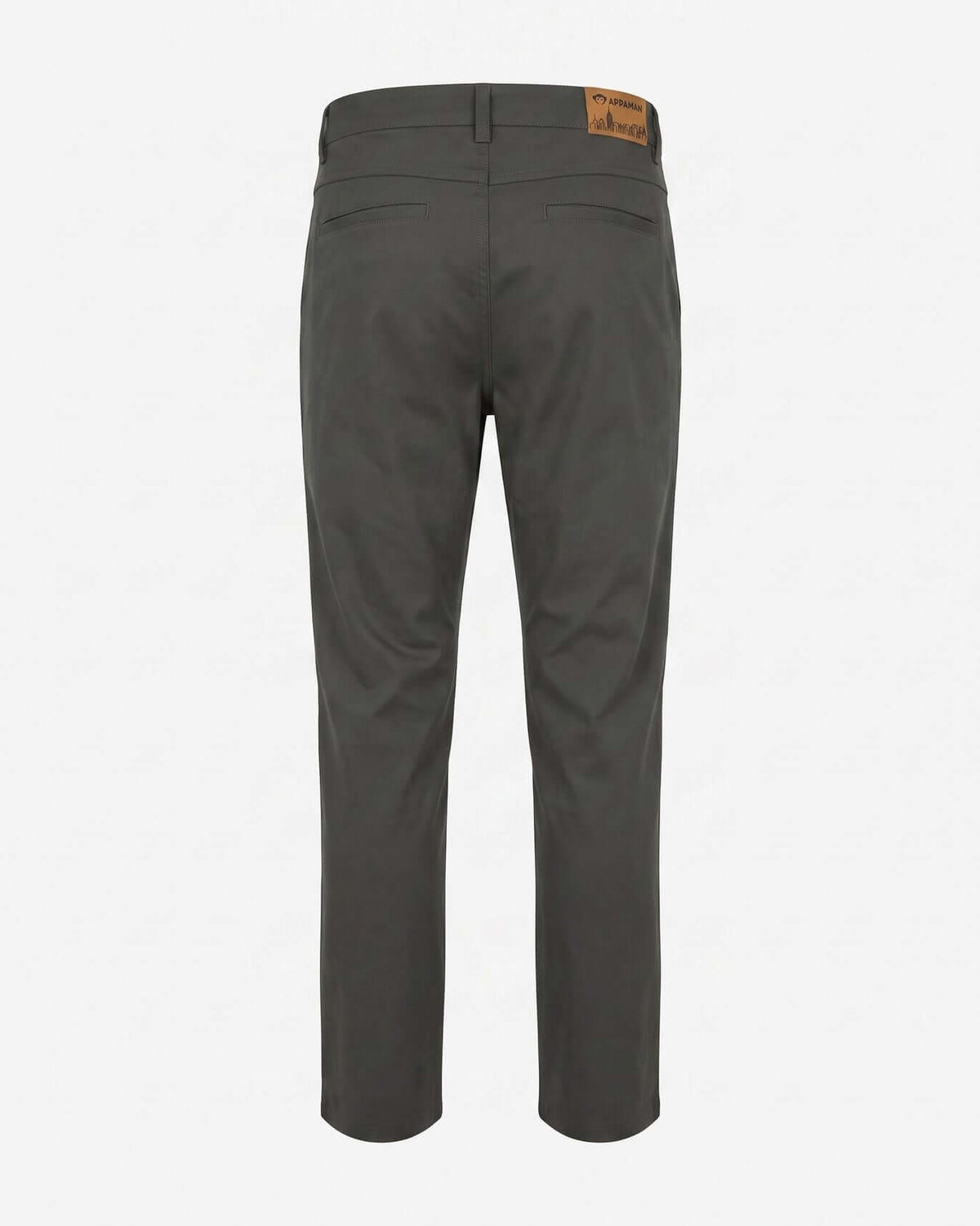Back view of Rosin Commuter Twill Pants in earthy rosin hue, featuring durable twill fabric and tapered fit.