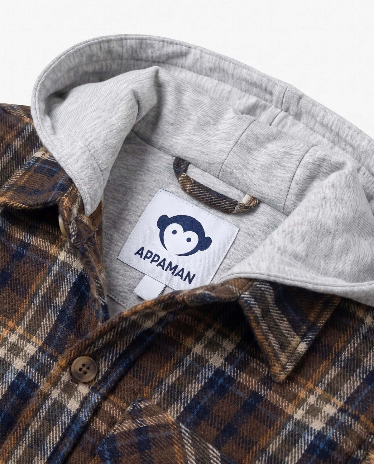Earth Plaid Glen Hooded Shirt featuring cozy flannel and soft brushed fabric from Appaman.