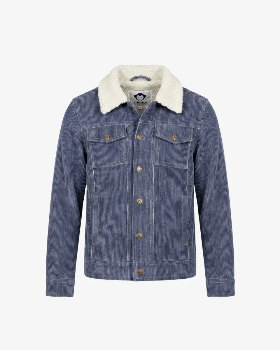 Boys Denim Blue Sherpa Lined Jacket | Appaman