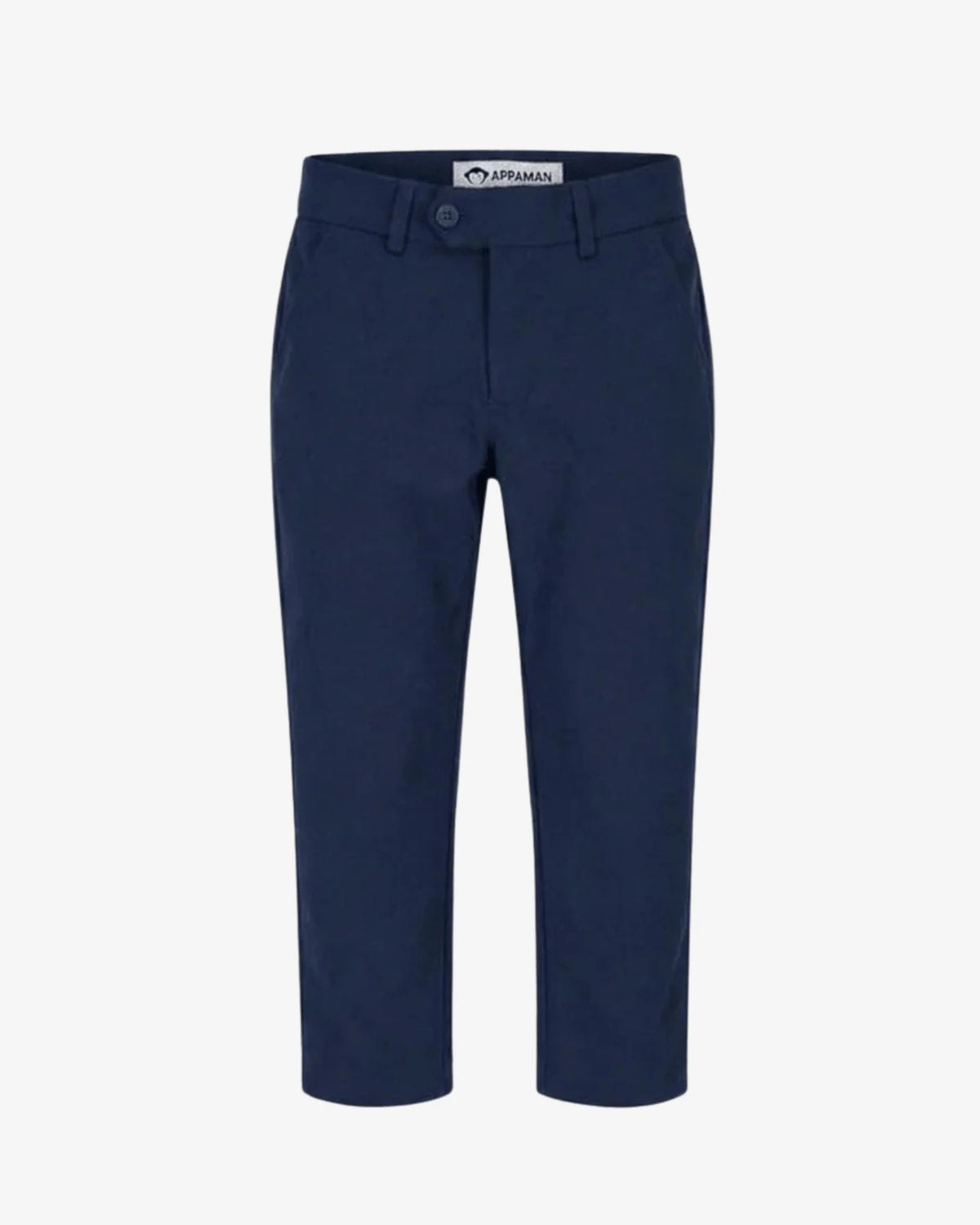 Appaman boys' pants suit pant navy, front view.