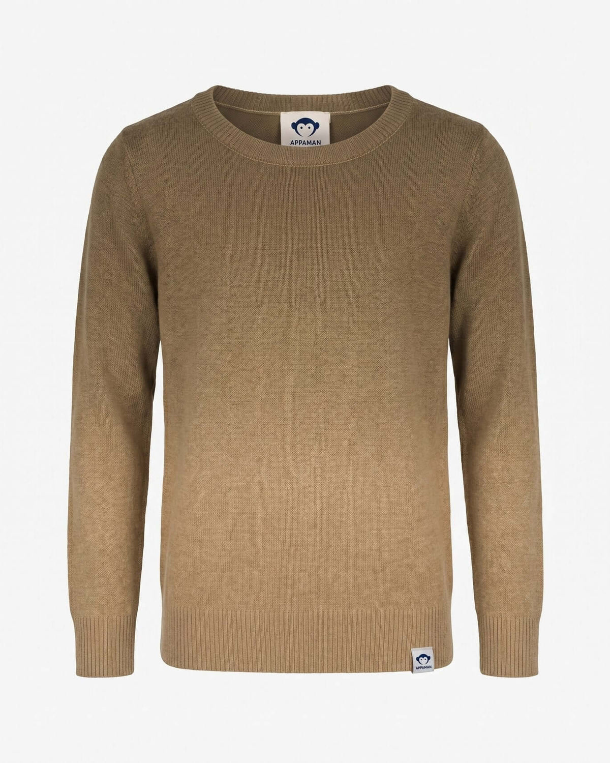 Beige Ombre Kos Sweater by Appaman showcasing midweight comfort and stylish ombre design for active boys.