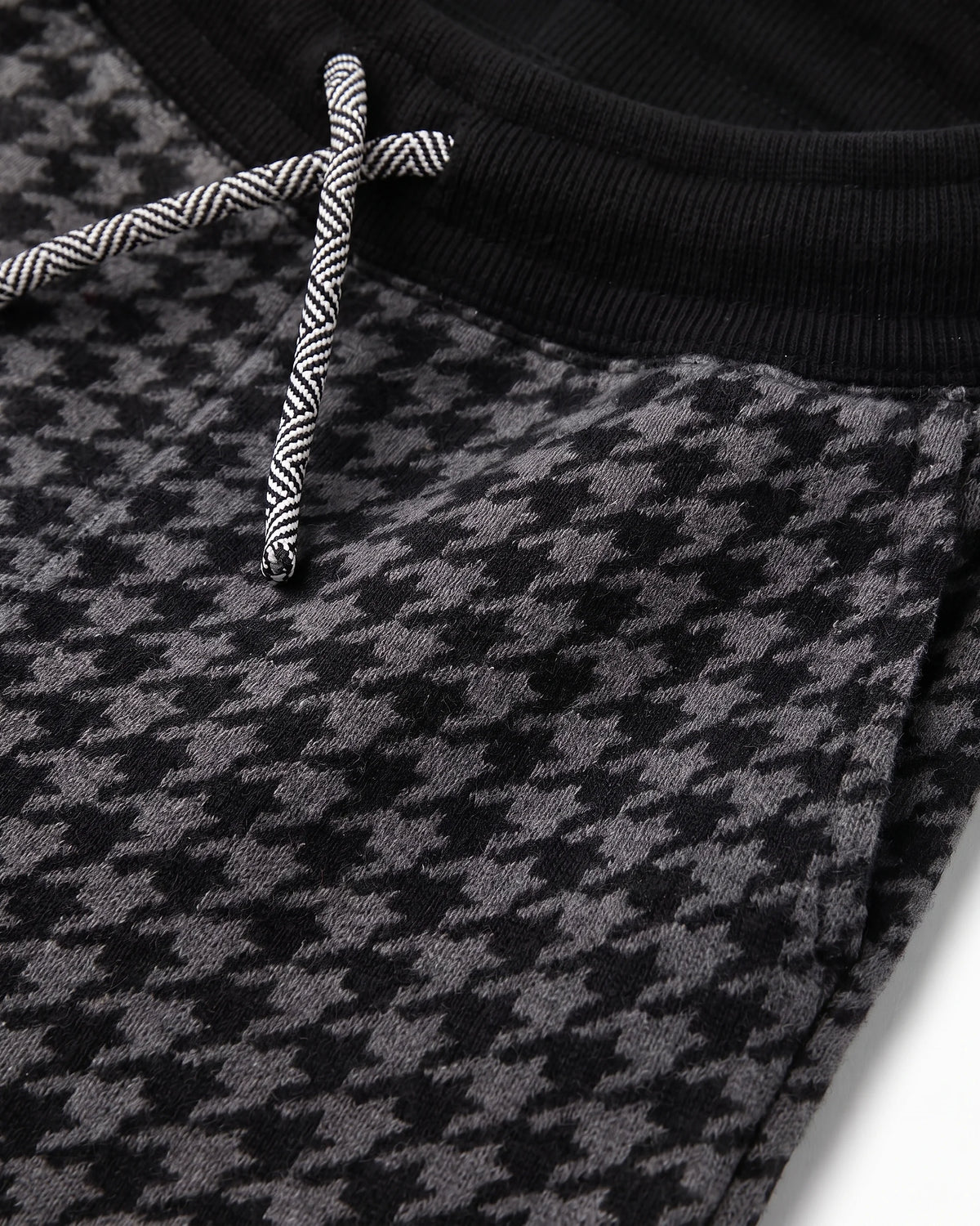 Black Houndstooth Rest Day Sweatpants — detail2