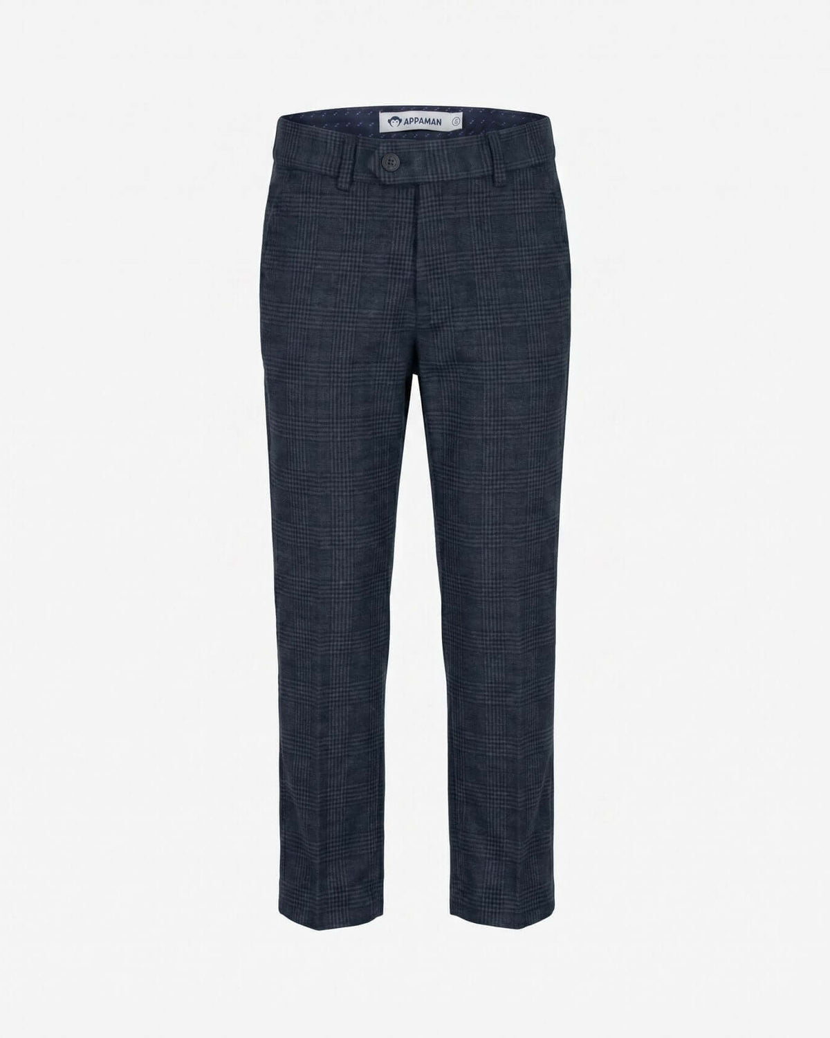 Shadow Gray Stretchy Mod Suit Pants for boys, featuring a slim straight cut and flat front design.