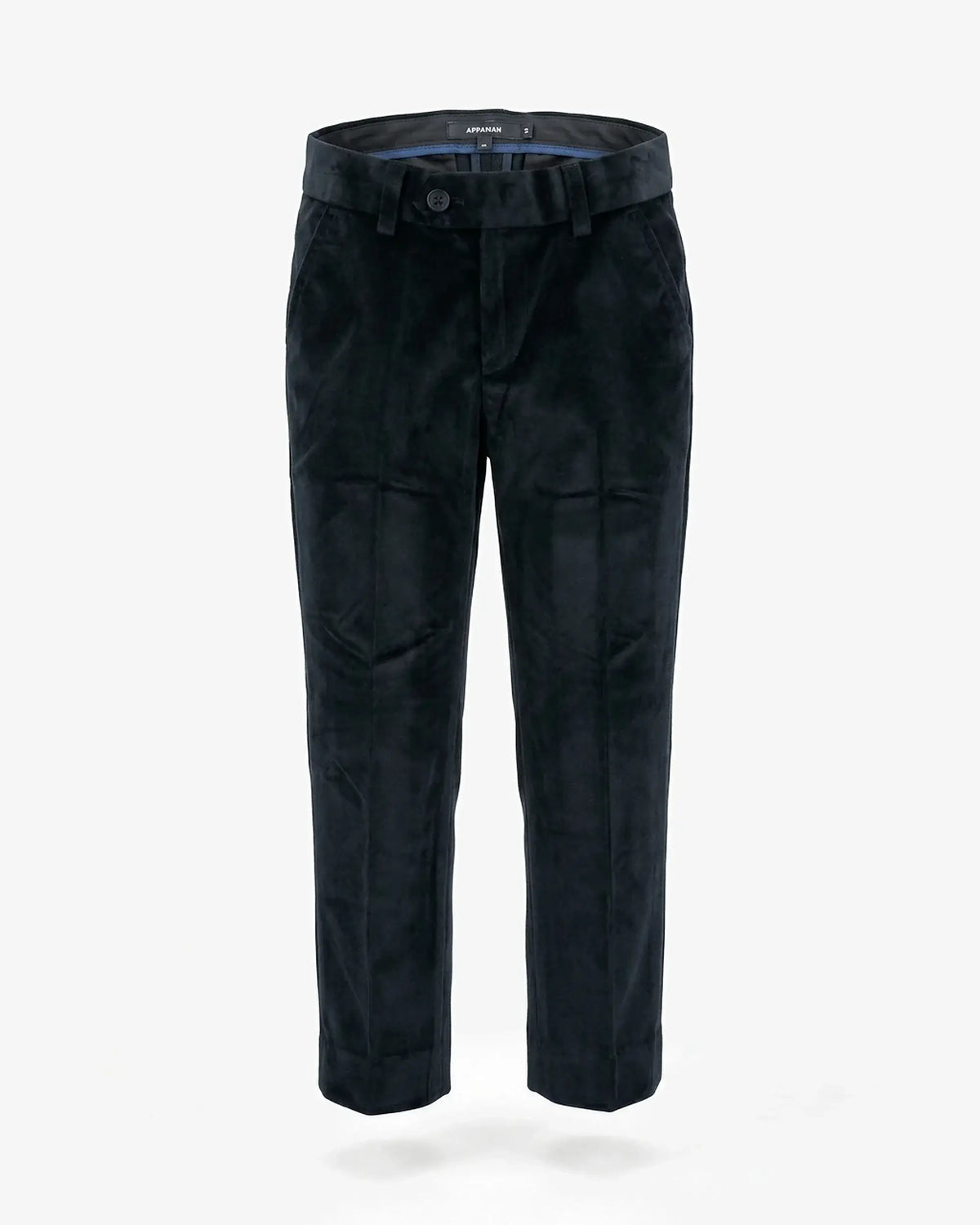 Black Velvet Suit Pants — front