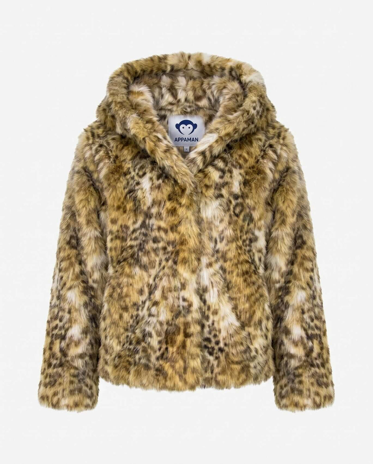 Leopard Cleo Faux Fur Coat with plush texture and open-front design for warmth and comfort from Appaman.
