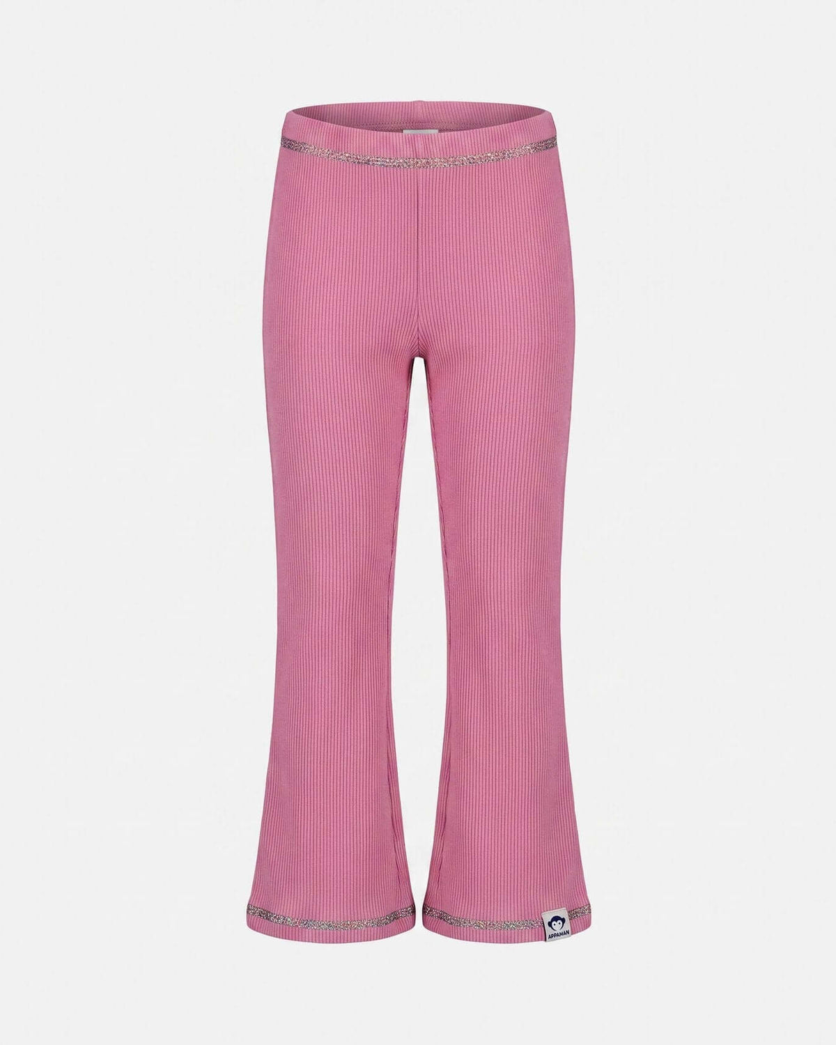 Dusty Pink Knit Set soft knit pants with a flared design, perfect for effortless style and play