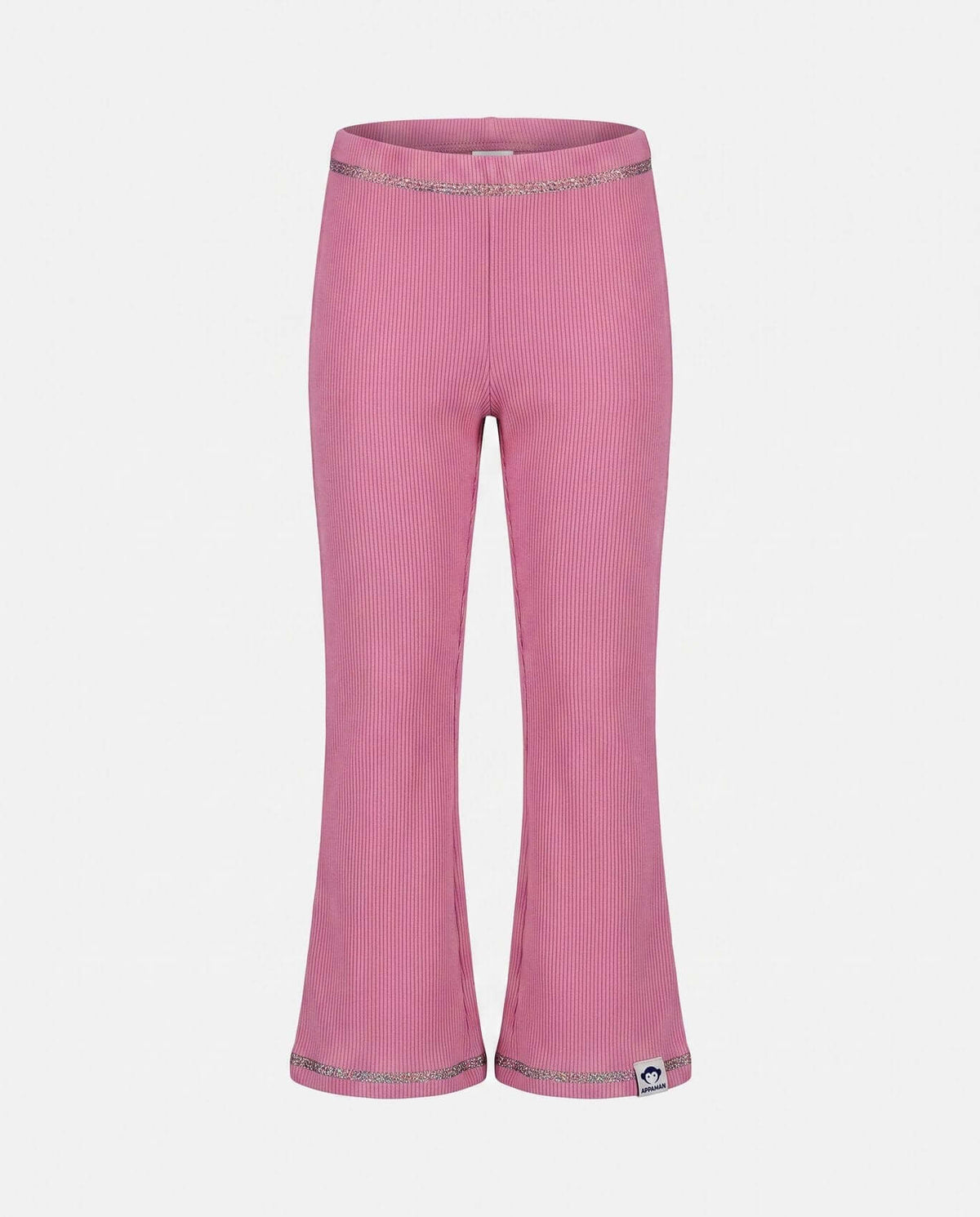 Dusty Pink Knit Set soft knit pants with a flared design, perfect for effortless style and play