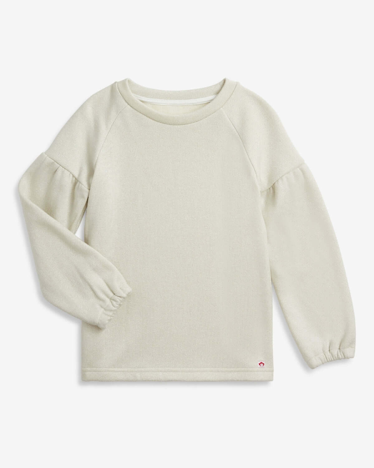 White Shine Julie Tee featuring a soft white fabric with subtle shimmer and relaxed fit, perfect for any occasion.
