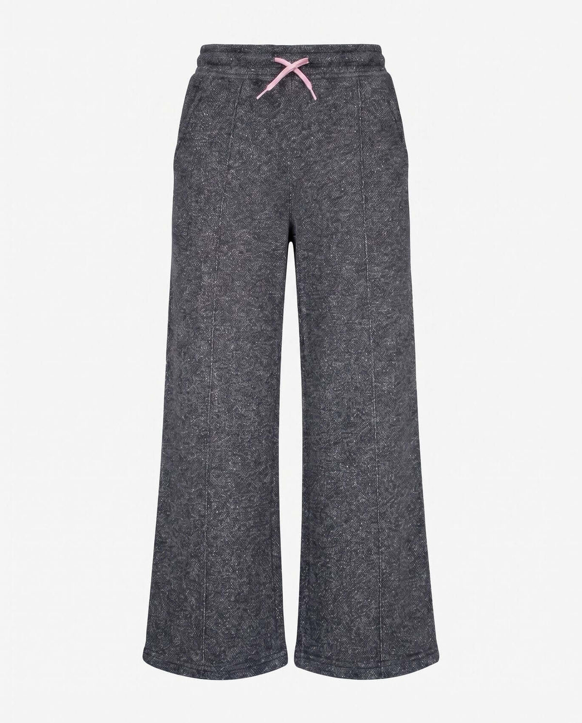 Black Glitter Lily Seamed Sweatpants featuring a comfortable elastic waistband and chic seamed detail for active girls.