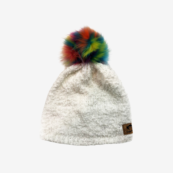 Appaman Best Quality Kids Clothing Accessories Boucle Hats | White Rainbow