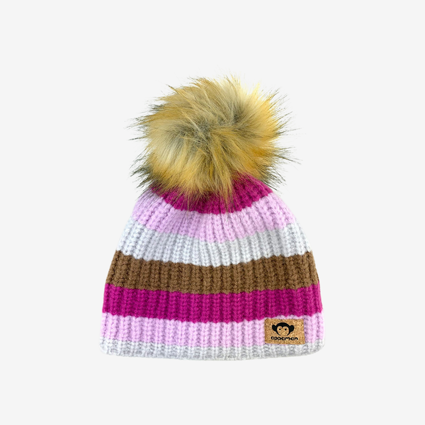 Appaman Best Quality Kids Clothing Accessories Saunter Beanie | Pink Stripes