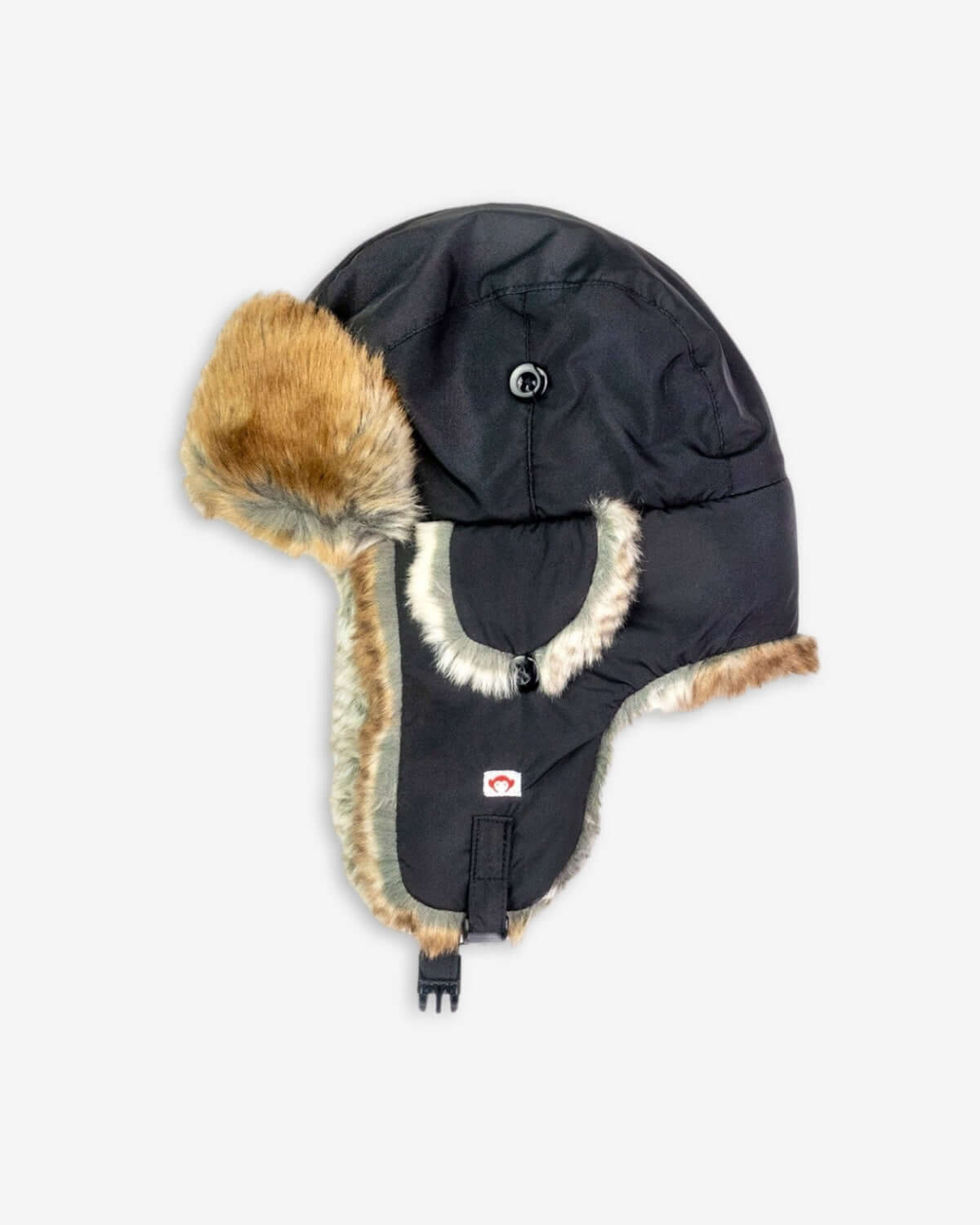 Stylish Black Benji Hat with faux fur lining—perfect winter warmth for kids! Ideal for back-to-school adventures in style.