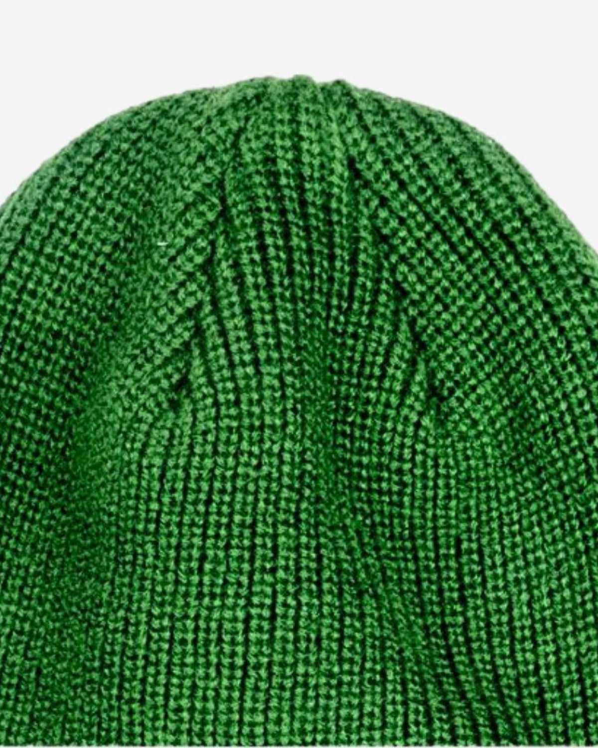 Cozy top view of a Hunter Green Haze Hat—stylish, slouchy, and perfect for kids' winter adventures.