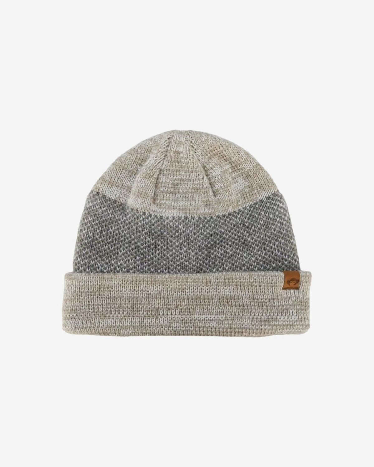Stylish Heather Oatmeal Levi Hat for kids—soft, breathable, and perfect for adventures in boys and girls clothes.