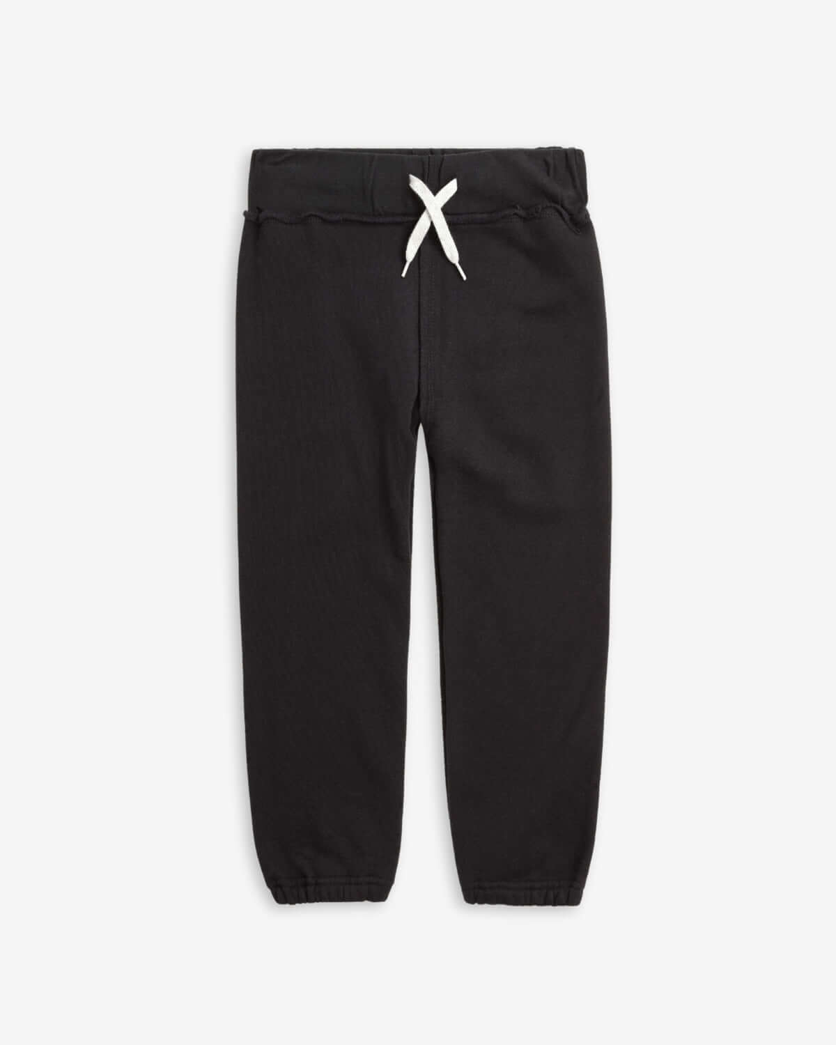 Black Gym Sweatpants with drawstring waistband, perfect for playtime or lounging.