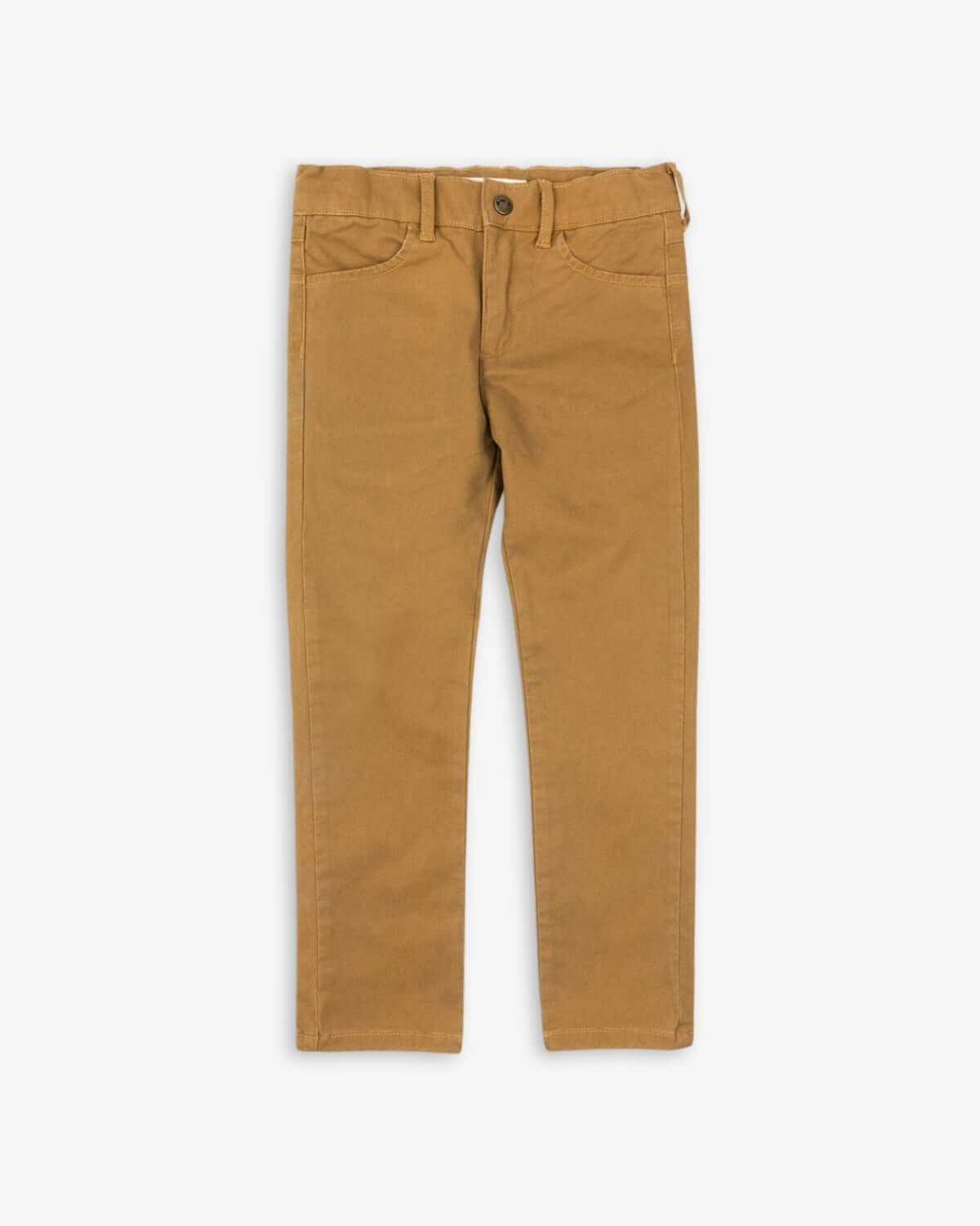 Stylish British khaki skinny twill pants for kids—durable, comfy, and ready for back-to-school adventures!