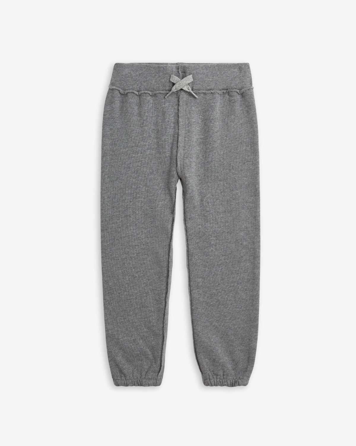 Heather grey kids sweatpants with drawstring waist—stylish comfort for playground adventures or cozy lounging.