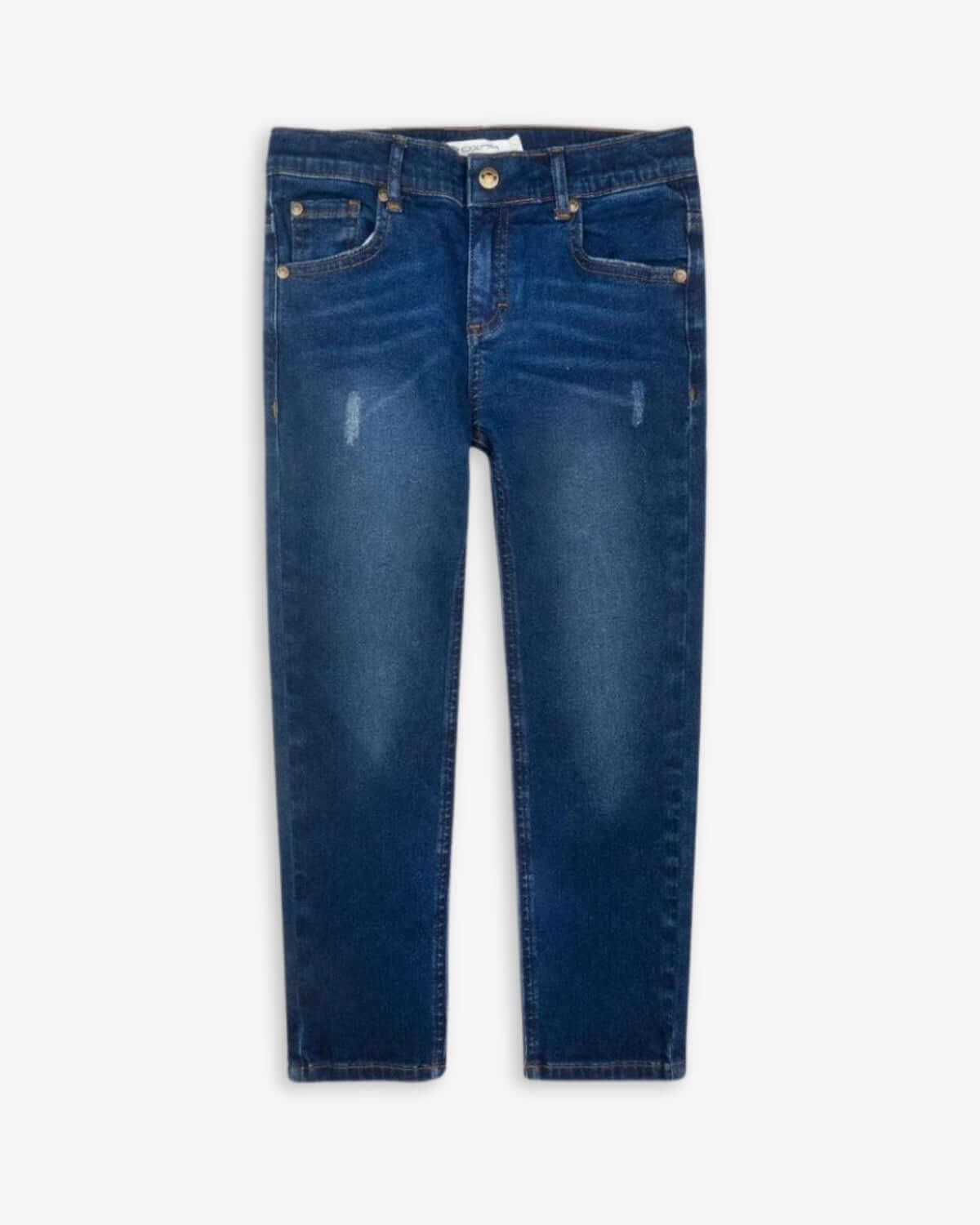 Medium Wash Slim Leg Denim - stylish jeans for boys with cool medium wash and slim fit.