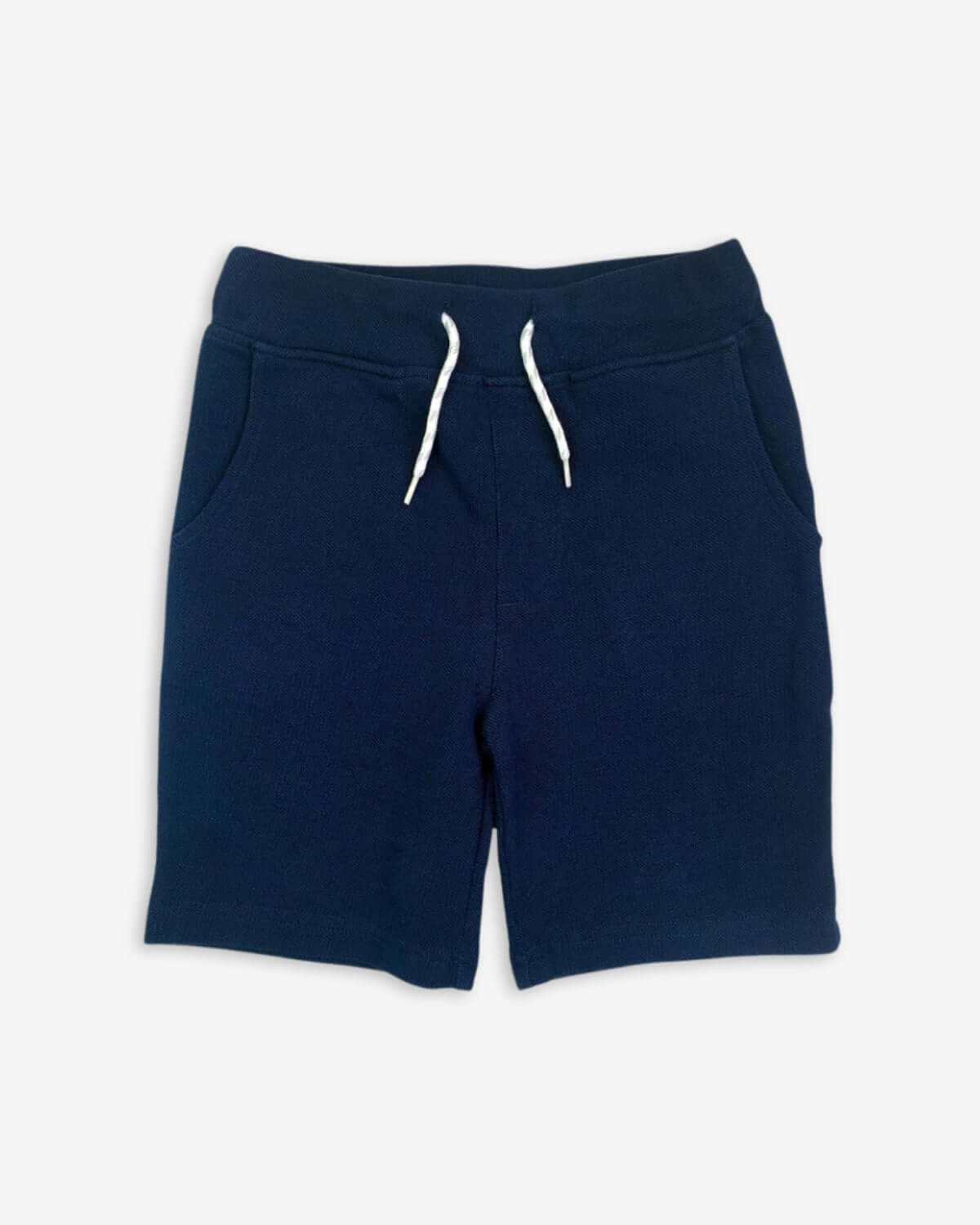 Navy Blue Preston Shorts: Trendy, comfy kids clothes ready for summer fun. Perfect for boys and girls—lightweight, stylish, and durable!
