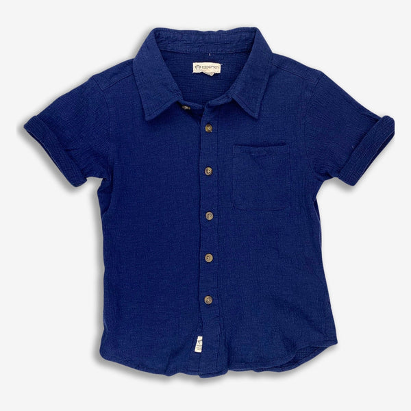 Appaman Best Quality Kids Clothing boys fine tailoring Beach Shirt | Navy Blue