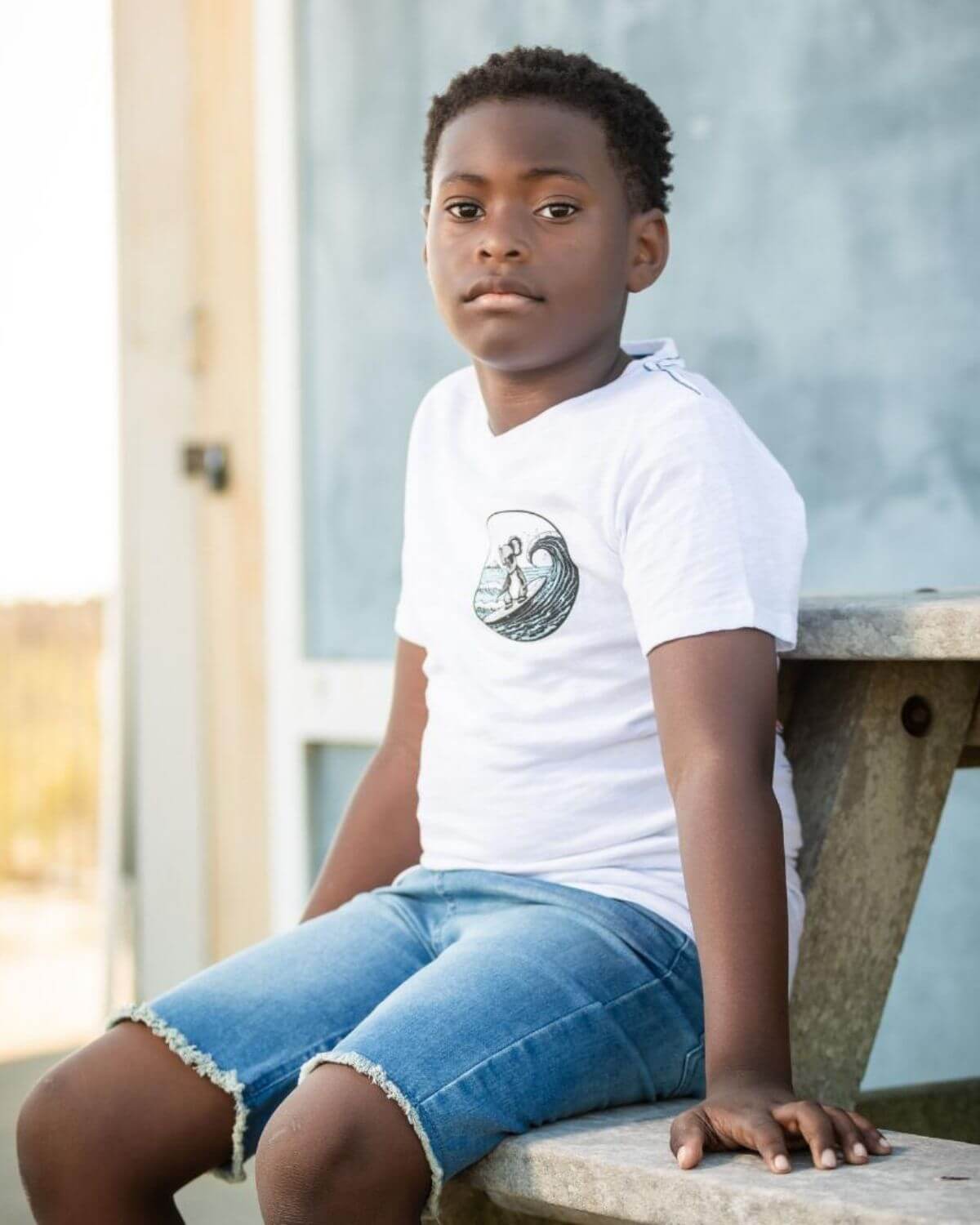 Chill vibes in a Koala Surf Graphic Tee—stylish, comfy kids clothes ready for adventures and back to school fun!