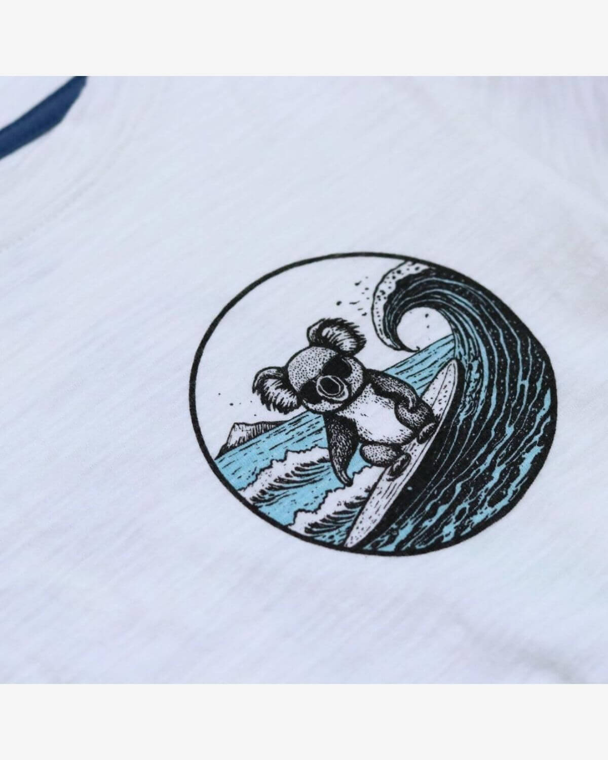 Surf's up with this playful koala graphic on our high-quality tee, perfect for kids' back-to-school adventures!