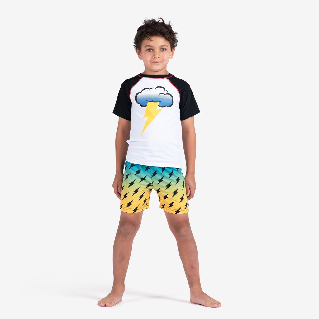 Appaman Best Quality Kids Clothing Boys Swim Mid Length Swim Trunks | Lightning