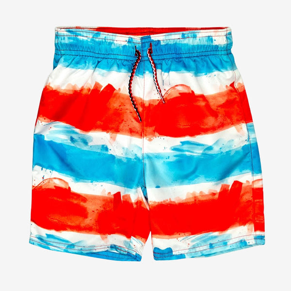 Appaman Best Quality Kids Clothing Boys Swim Swim Trunks | Firecracker Stripe